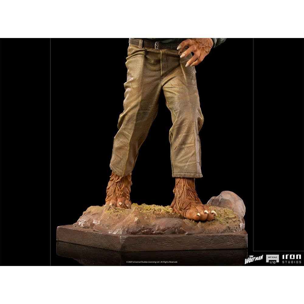 Iron Studios 1:10 The Wolf Man Art Scale Statue - Universal Monsters Classic Horror Collectible for Home Display & Movie Decor
