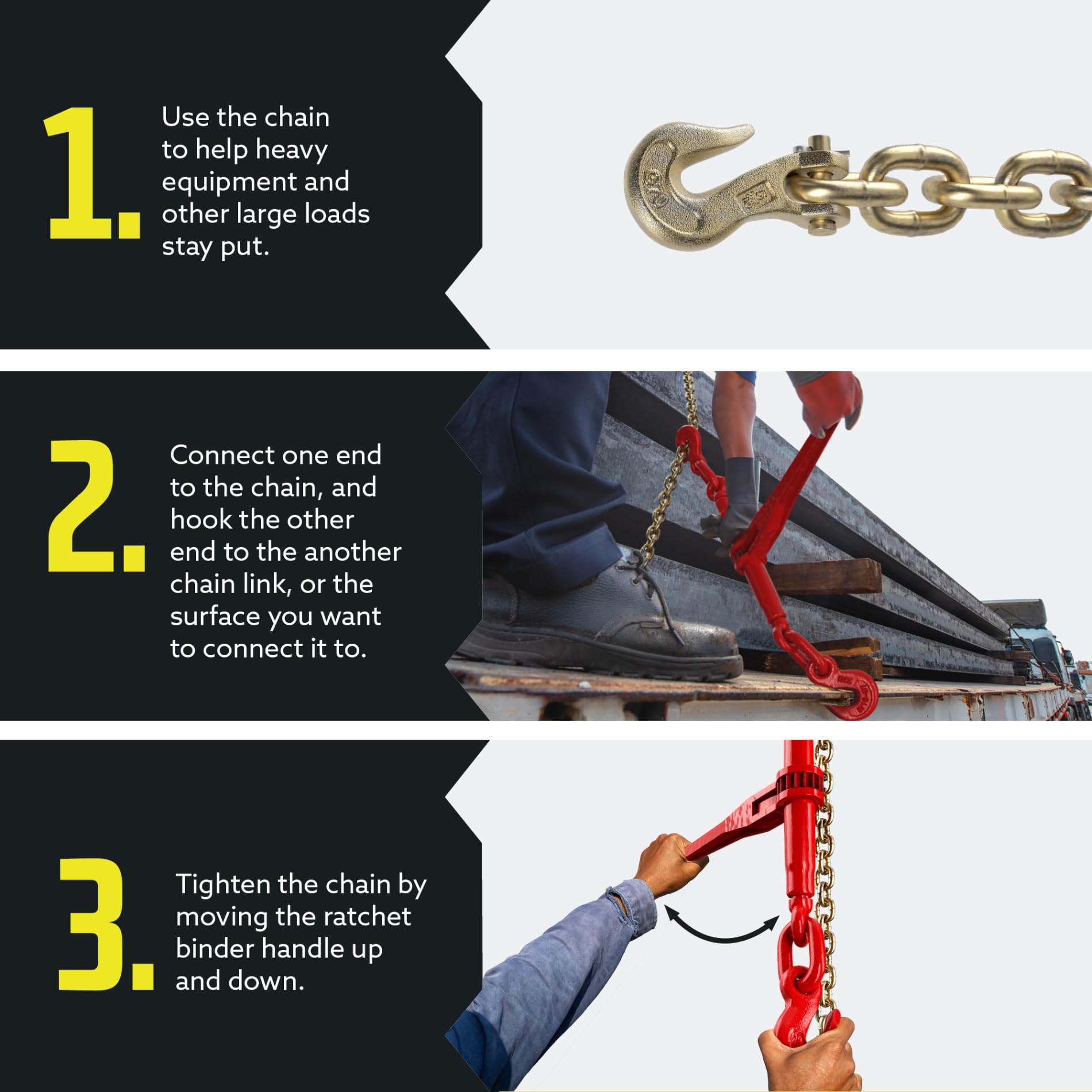 Heavy Duty DC Cargo Chain Binder Kit - 3/8