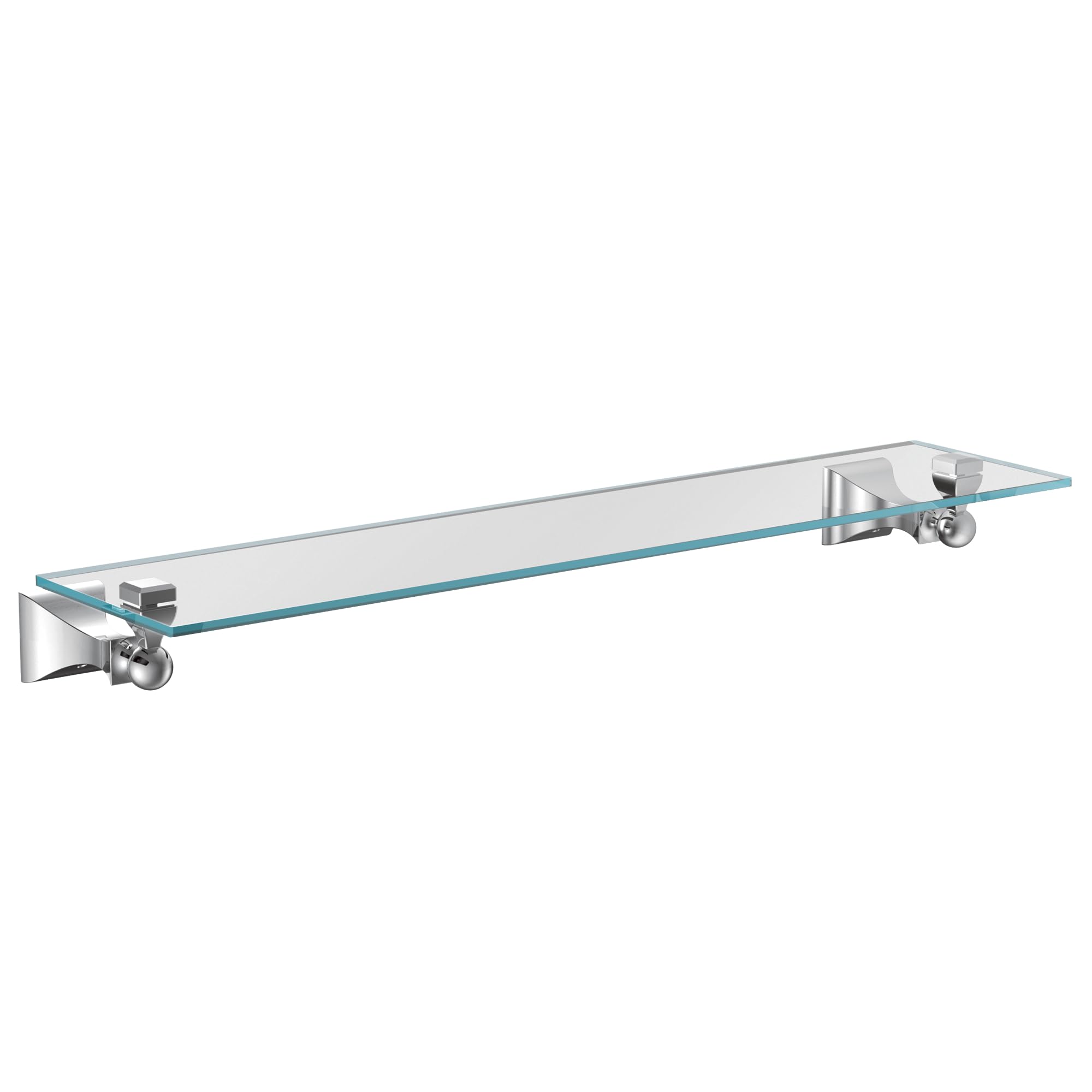 Moen DN8390CH Chrome Glass Bathroom Vanity Shelf - Modern Storage for Towels, Soap, and Toiletries | Perfect for Small Bathrooms and Powder Rooms