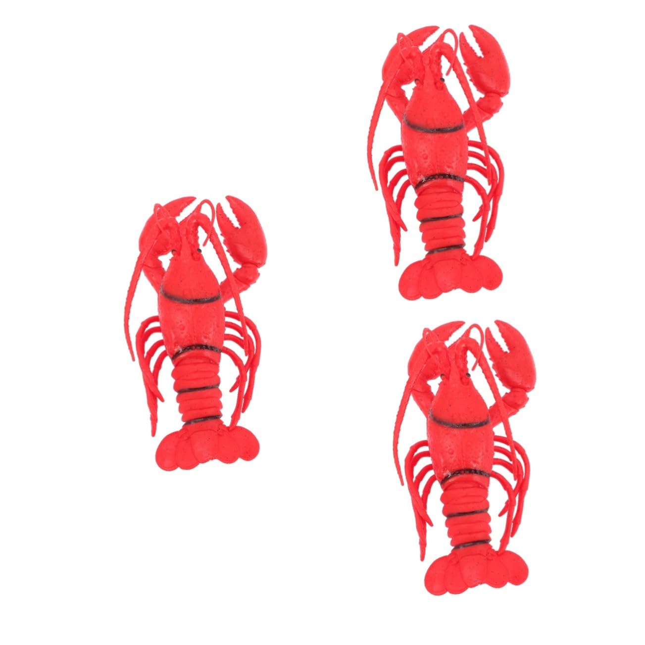 **Abaodam 3-Piece Lobster Toy Set - Realistic Plastic Crawfish & Crab Ocean Animal Figures for Kids - Perfect for Playtime, Beach Themed Decor, and Underwater Learning Scenes**