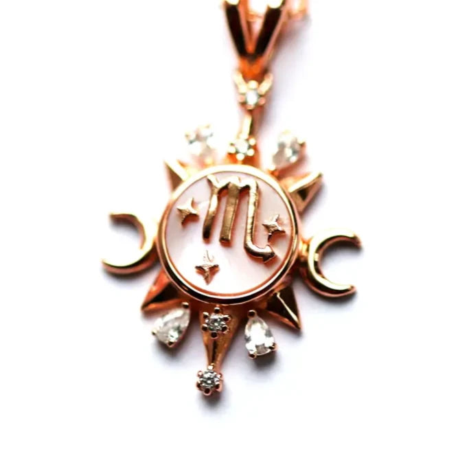 Celestial Horoscope Pendant Necklace for Scorpio Zodiac Sign - Perfect for Birthdays, Gifts & Spiritual Jewelry Lovers