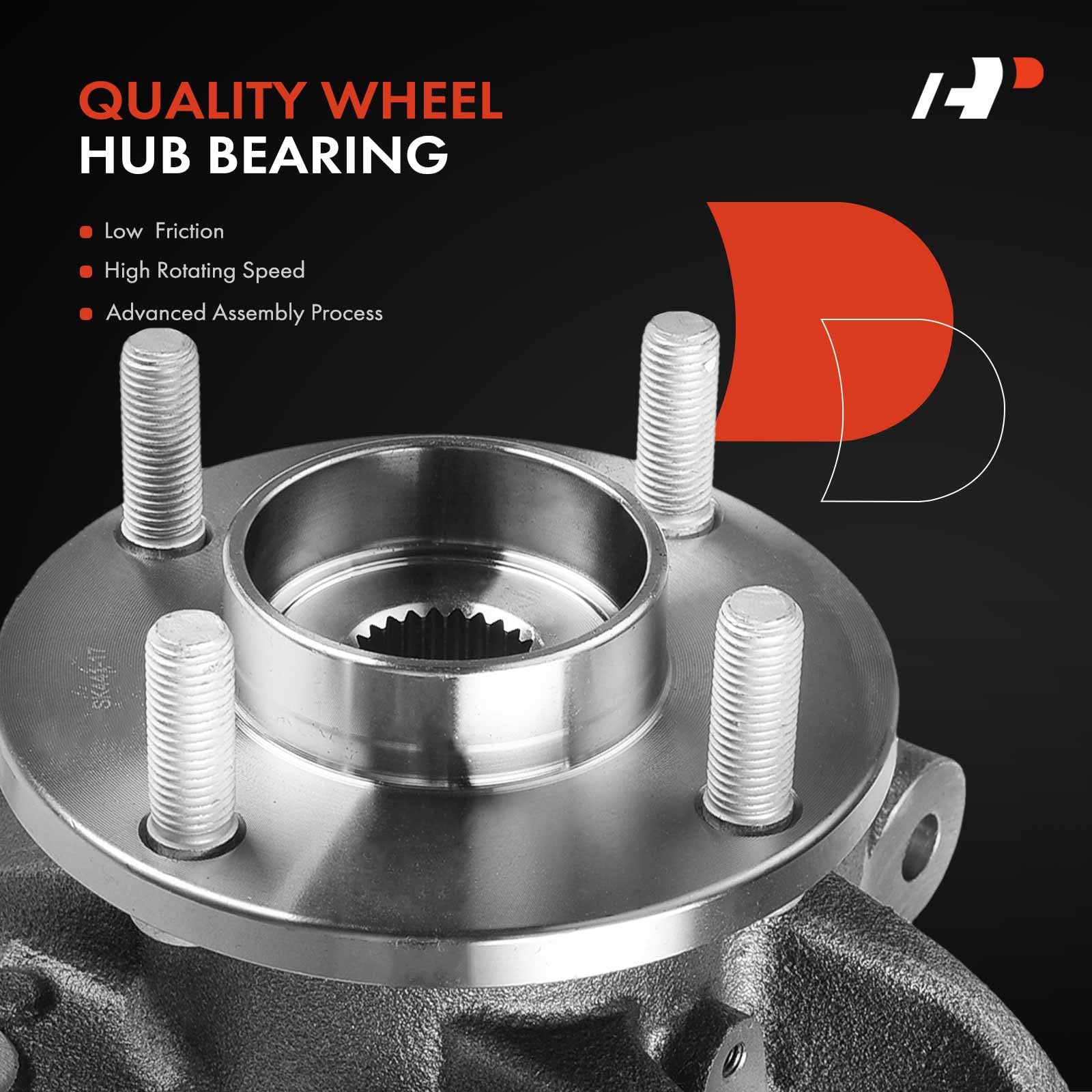 Premium 2-Pack Front Left & Right Steering Knuckle & Wheel Bearing Hub Assembly for 2006-2011 Ford Focus - 4-Lug Design, Driver & Passenger Side Replacement - Perfect for Smooth Steering & Wheel Alignment Repairs