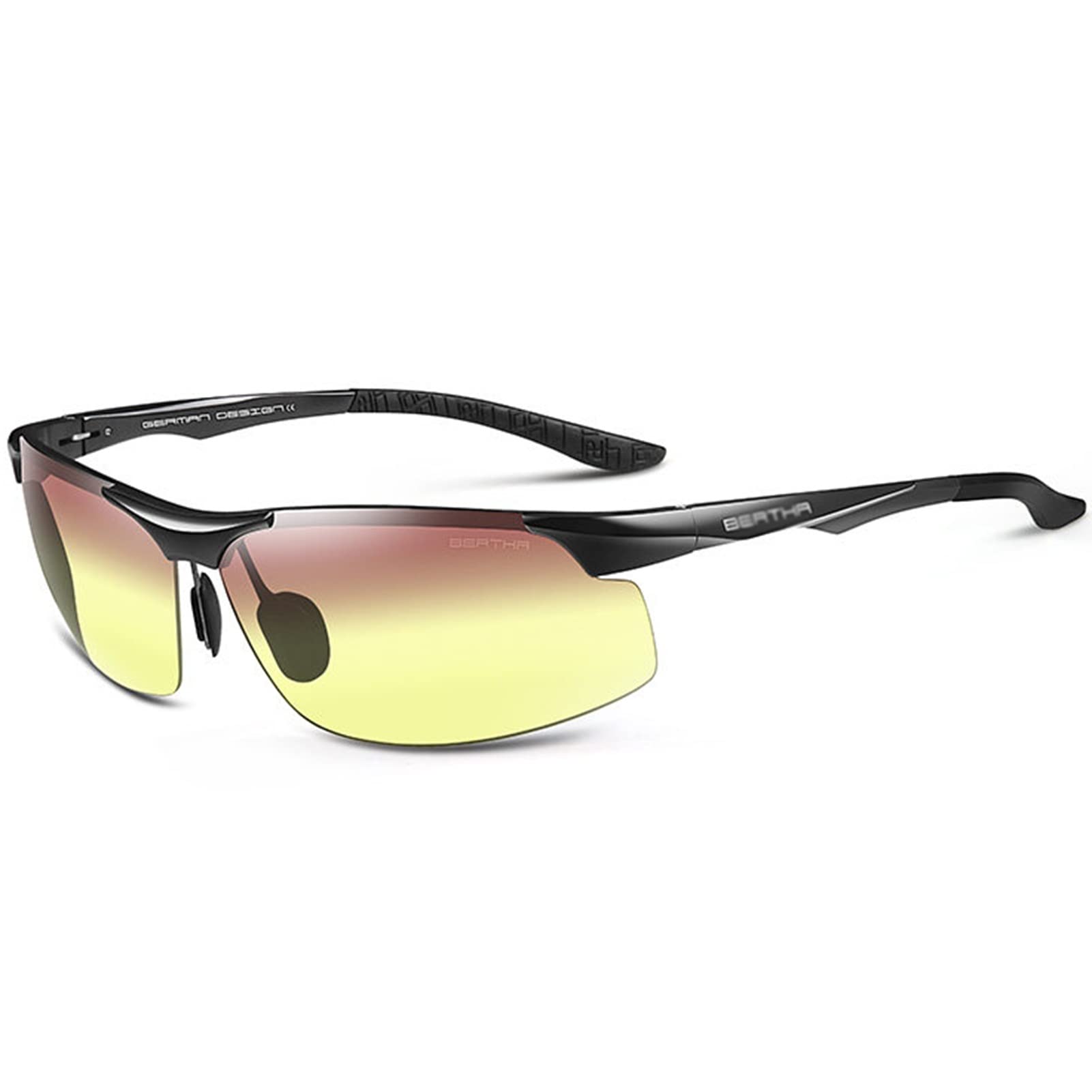 Stylish Cat Eye Sunglasses for Women - UV400 Protection Polarized Driving Glasses, Night Vision & Daytime Use - Perfect for Beach Vacation, Road Trips & Outdoor Activities (Black, 15.3x4.3cm)