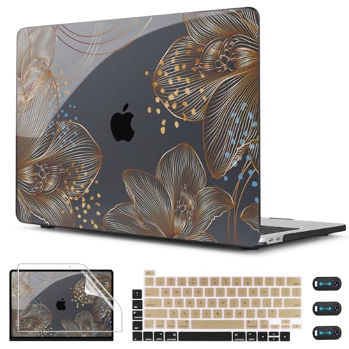 Pro13inch-Gorgeous Gold Floral