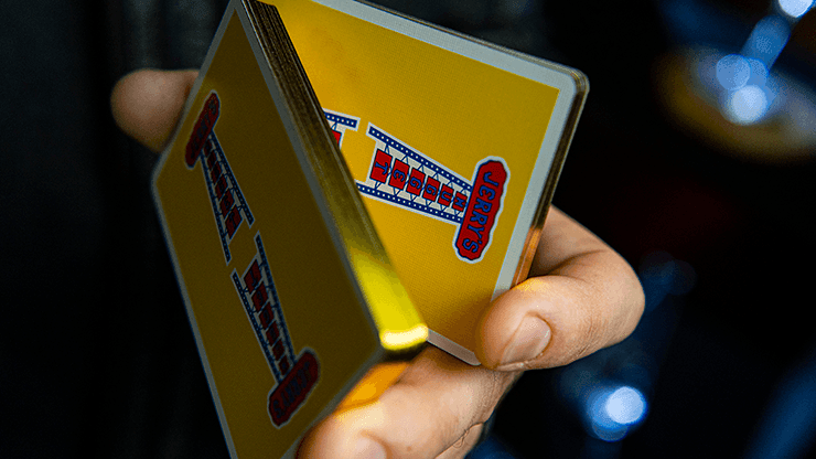 Vintage Style Jerry's Nuggets Playing Cards - Yellow Deck for Poker, Magic Tricks & Collectibles | Premium Quality & Classic Design