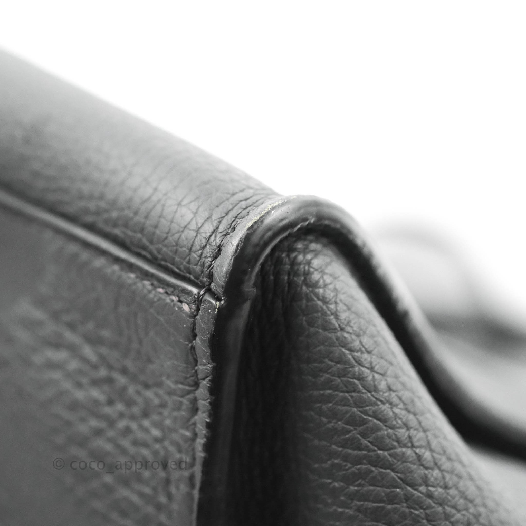 Celine Small Big Bag Black Supple Grained Leather Handbag with Silver Hardware - Perfect for Work, Travel & Everyday Luxury