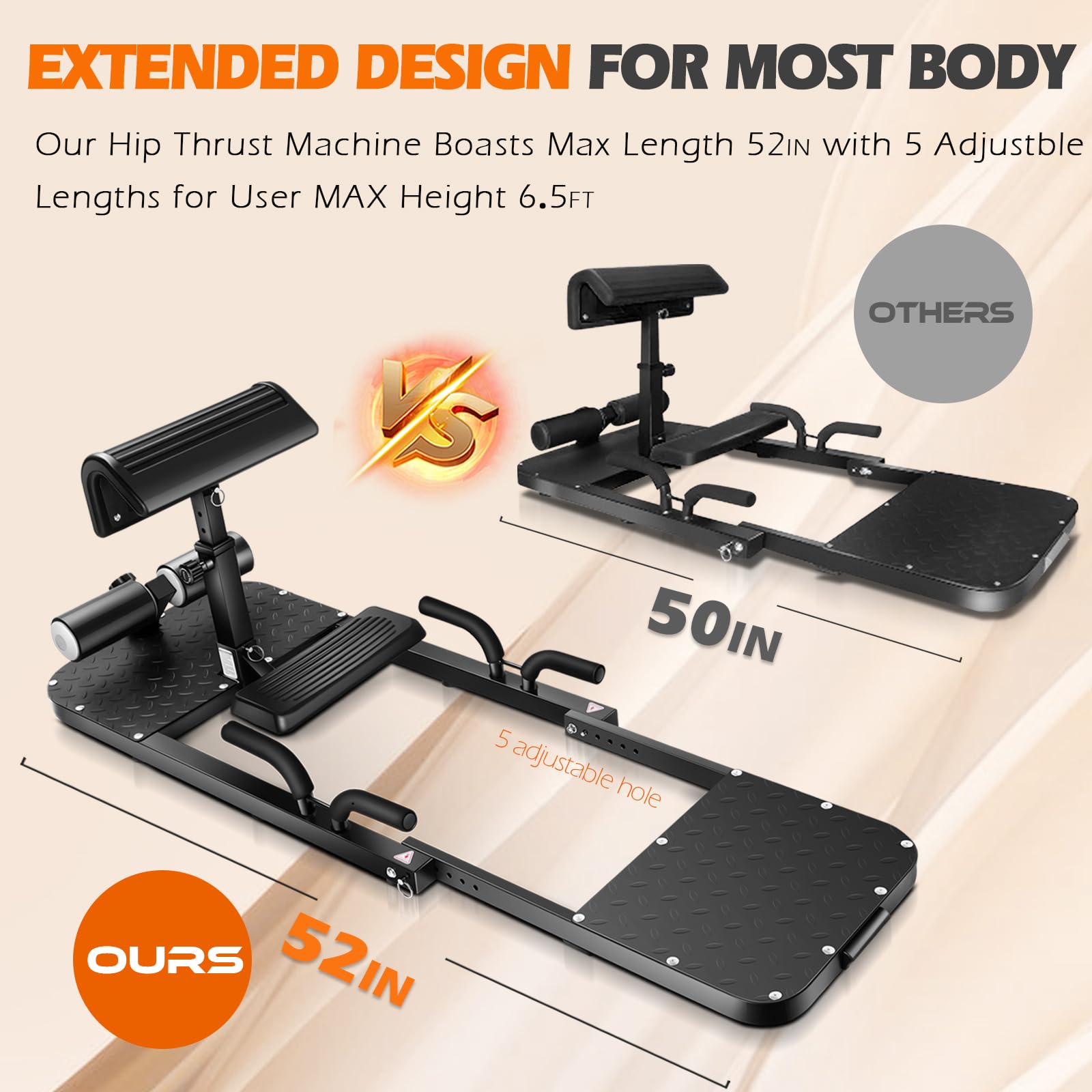 BODY RHYTHM Multifunctional Hip Thrust Machine - Sissy Squat & Glute Trainer for Home Gym, Bulgarian Split Squat Stand for Leg Workouts | Perfect for Strength Training, Booty Building & Lower Body Exercises