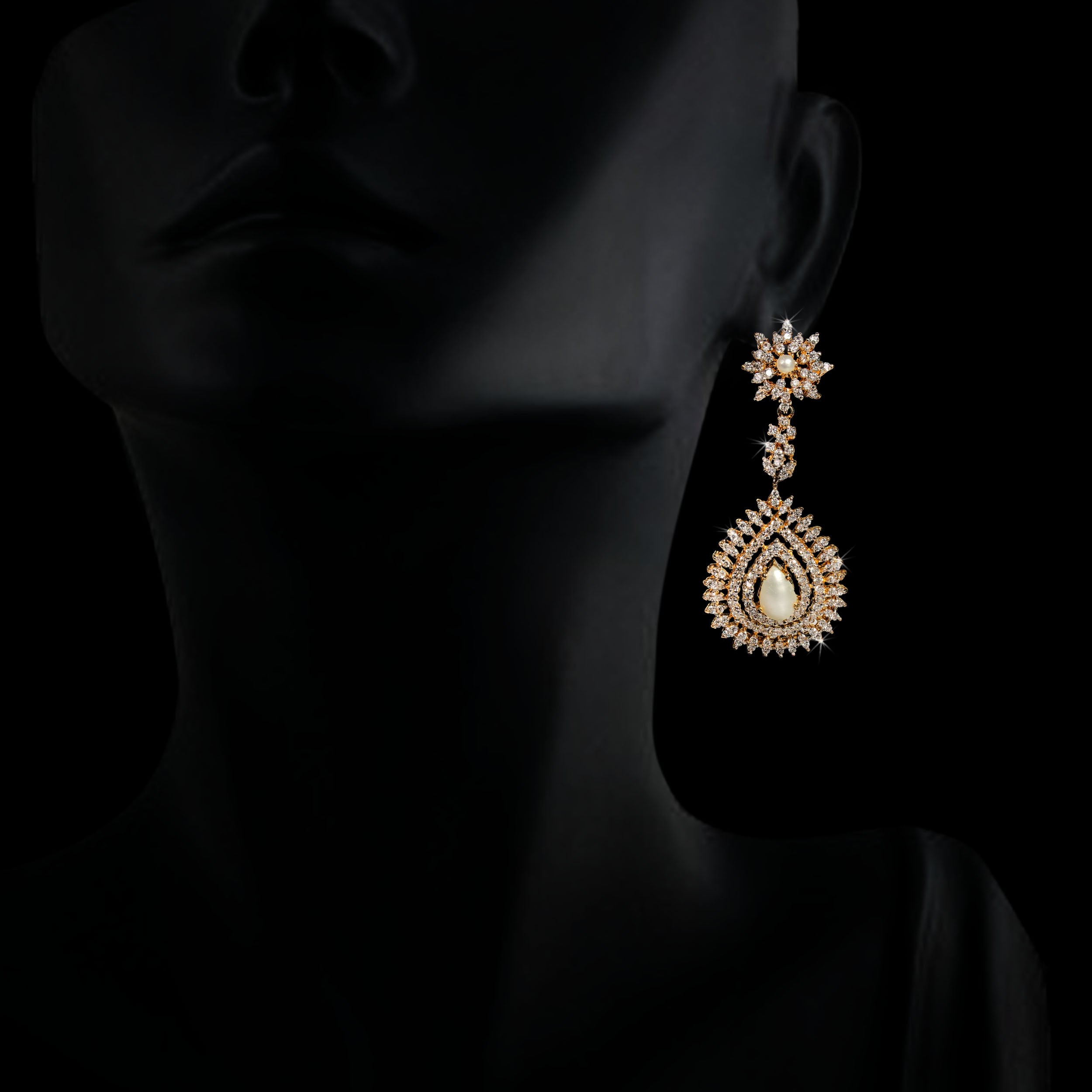 Elegant Pearl and Cubic Zirconia Earrings for Women - Dainty Stud & Dangle Jewelry Gift for Wedding, Party & Everyday Wear