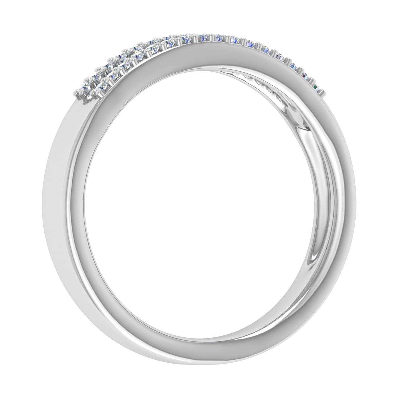 1/4 Carat Baguette & Round Diamond Wedding Band Ring in 10K Gold - Elegant Bridal Jewelry for Engagement, Anniversary & Special Occasions