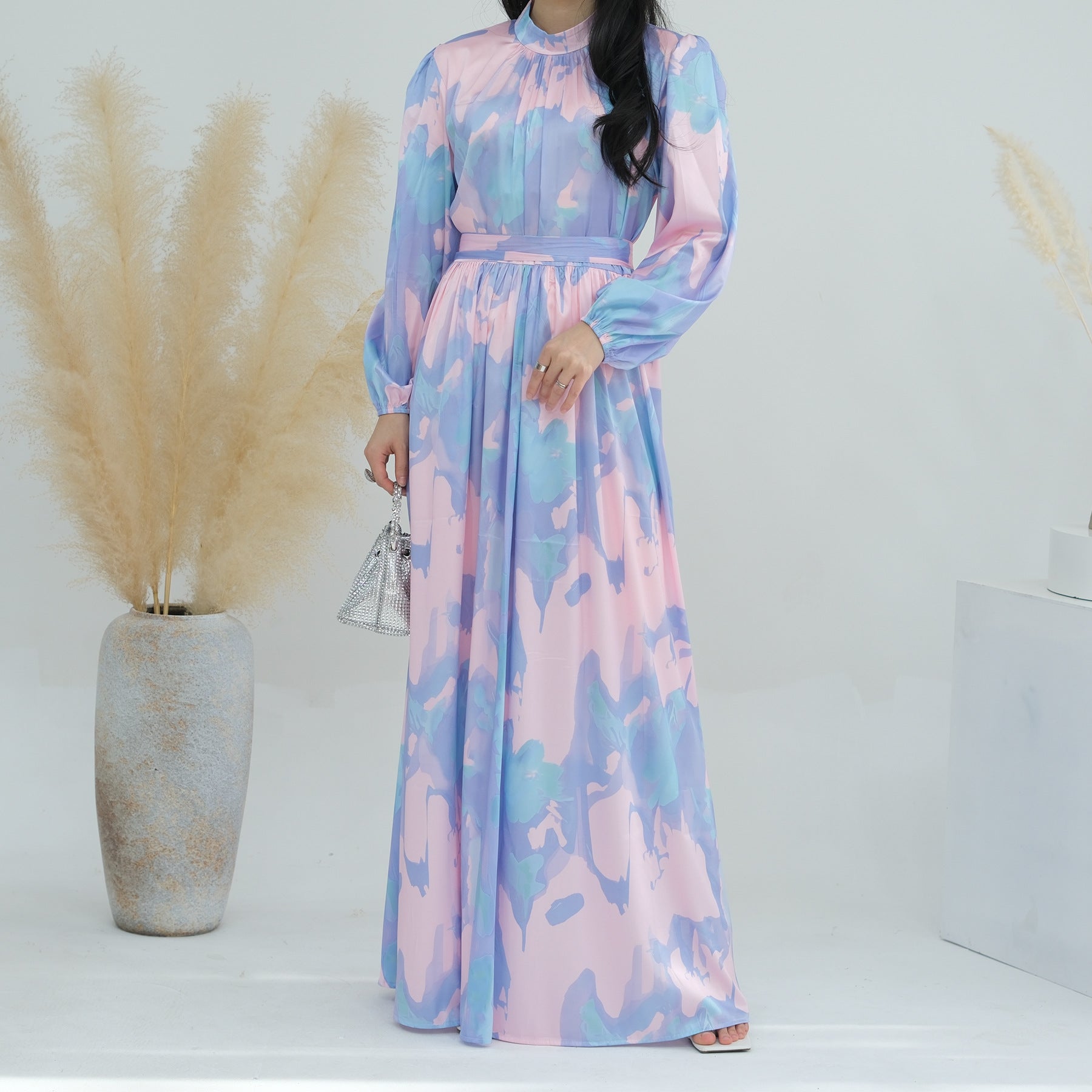 Stylish Women's Ankle-Length Printed Floral Dress for Summer, Casual Outings & Beach Vacations