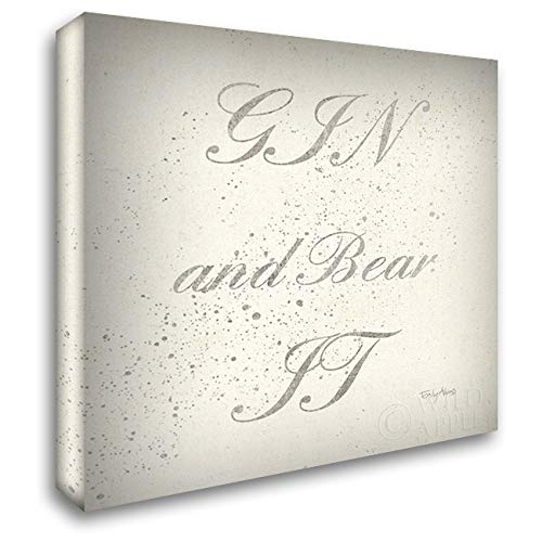 Adams & Emily 28x28 Large Gallery Wrapped Canvas Art - 'Shot Fetish Quotes IX' in Light Silver | Modern Wall Decor for Living Room, Bedroom & Office