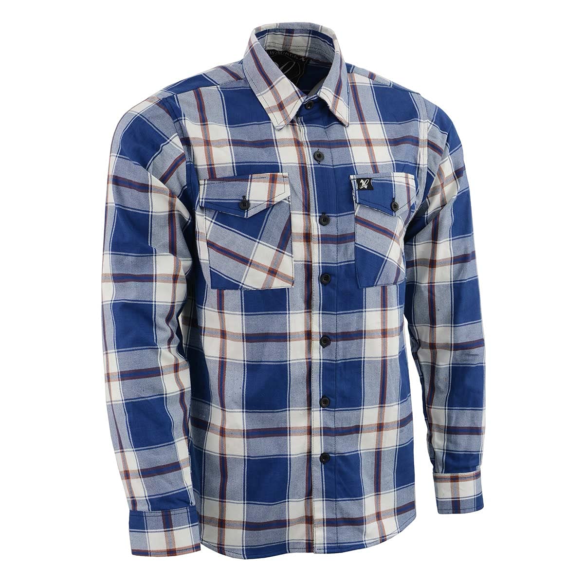 Milwaukee Leather Men's Flannel Shirt - 100% Cotton Button Down Long Sleeve Plaid Shirt for Outdoor Work, Camping & Casual Wear
