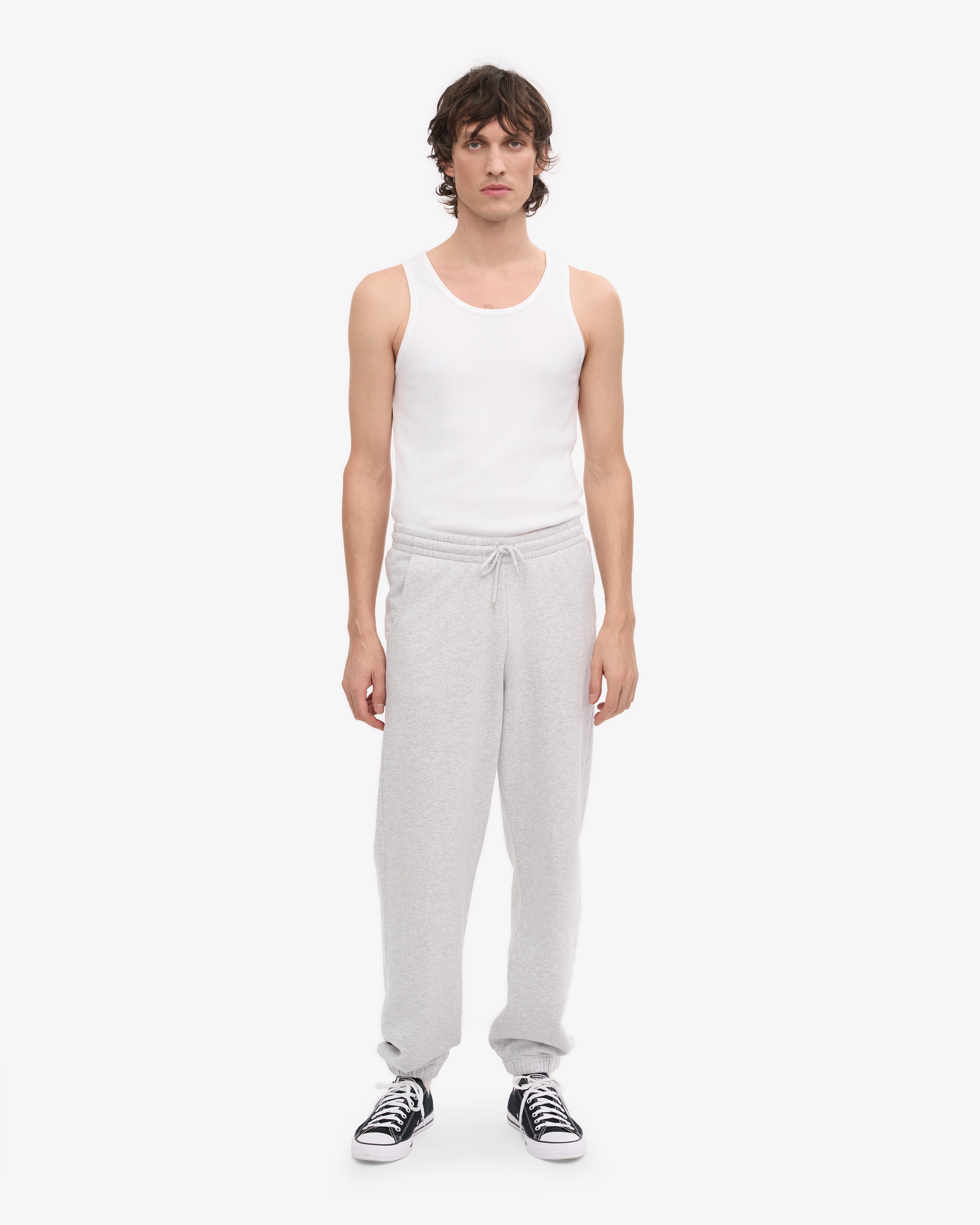 Premium Organic Cotton Sweatpants for Women - Soft & Comfortable Snow Melange Joggers - Perfect for Yoga, Lounge & Casual Wear