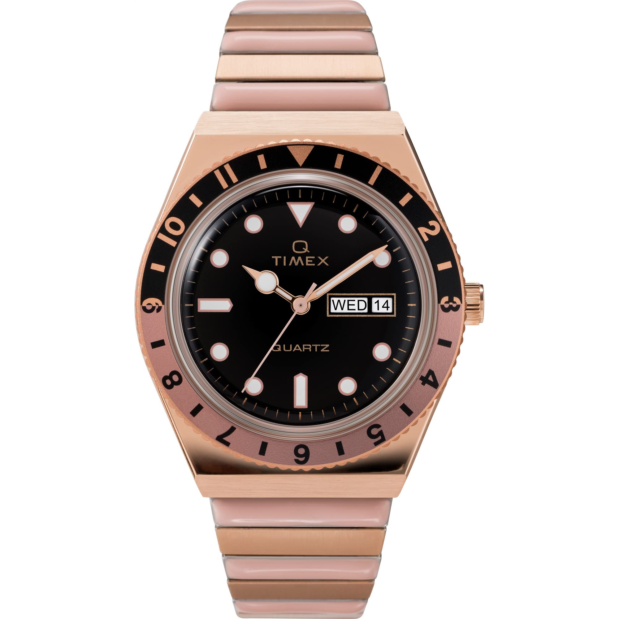 Timex Women's Q Diver 38mm Stainless Steel Quartz Watch TW2U81400VQ - Waterproof Casual & Dress Watch for Swimming, Office & Everyday Wear