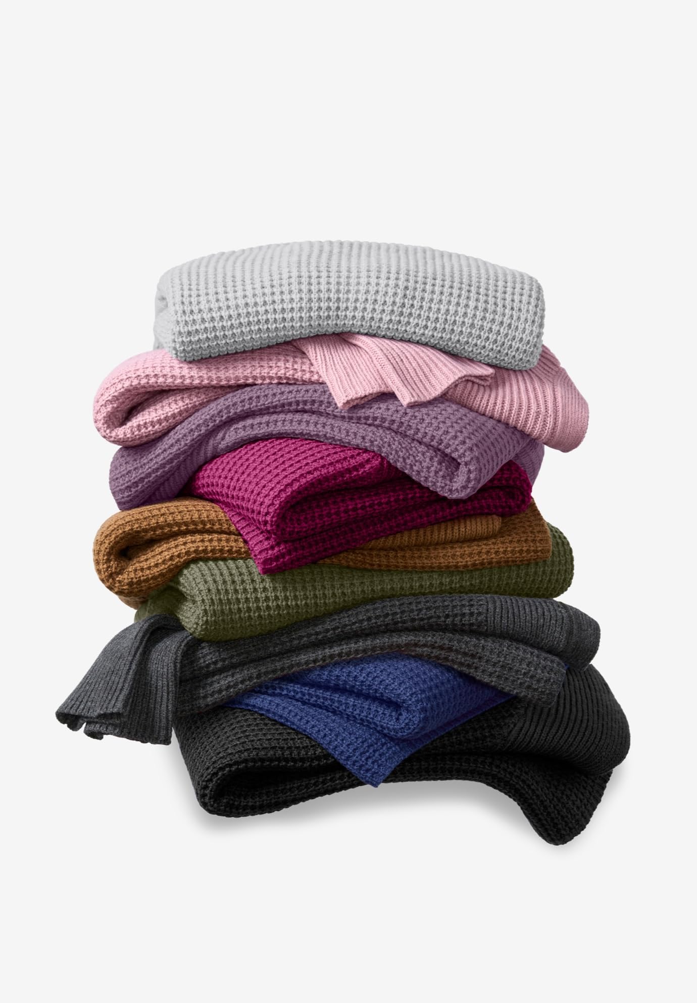 Ellos Women's Plus Size Open Front Waffle Cardigan - Oversized Long Lightweight Sweater for Casual Wear & Layering | Perfect for Fall & Winter Fashion