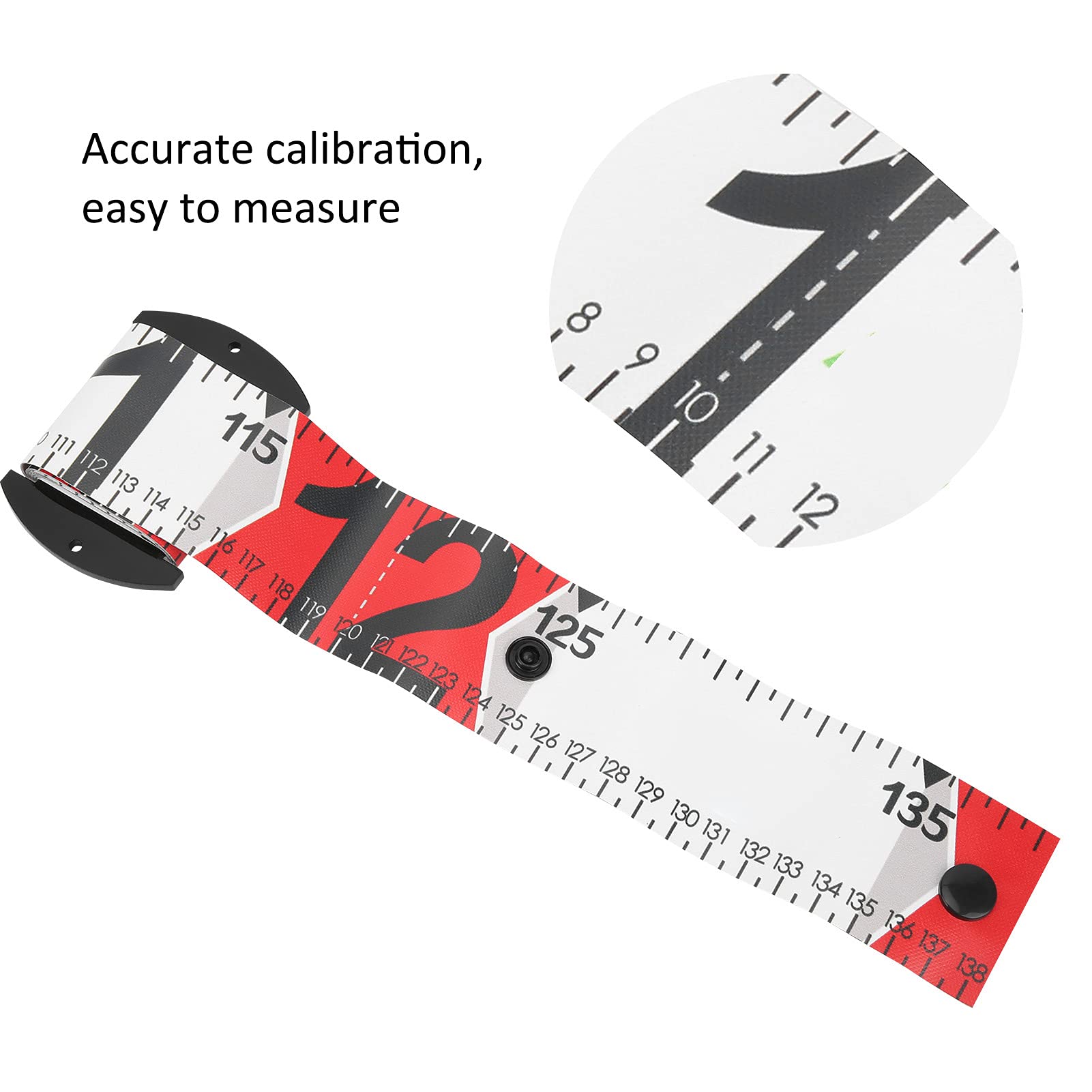 **138x5cm Waterproof Fish Measuring Ruler - Durable Fishing Measurement Tape for Boats, Anglers & Catch Sizing (Red) - Perfect for Freshwater & Saltwater Fishing**