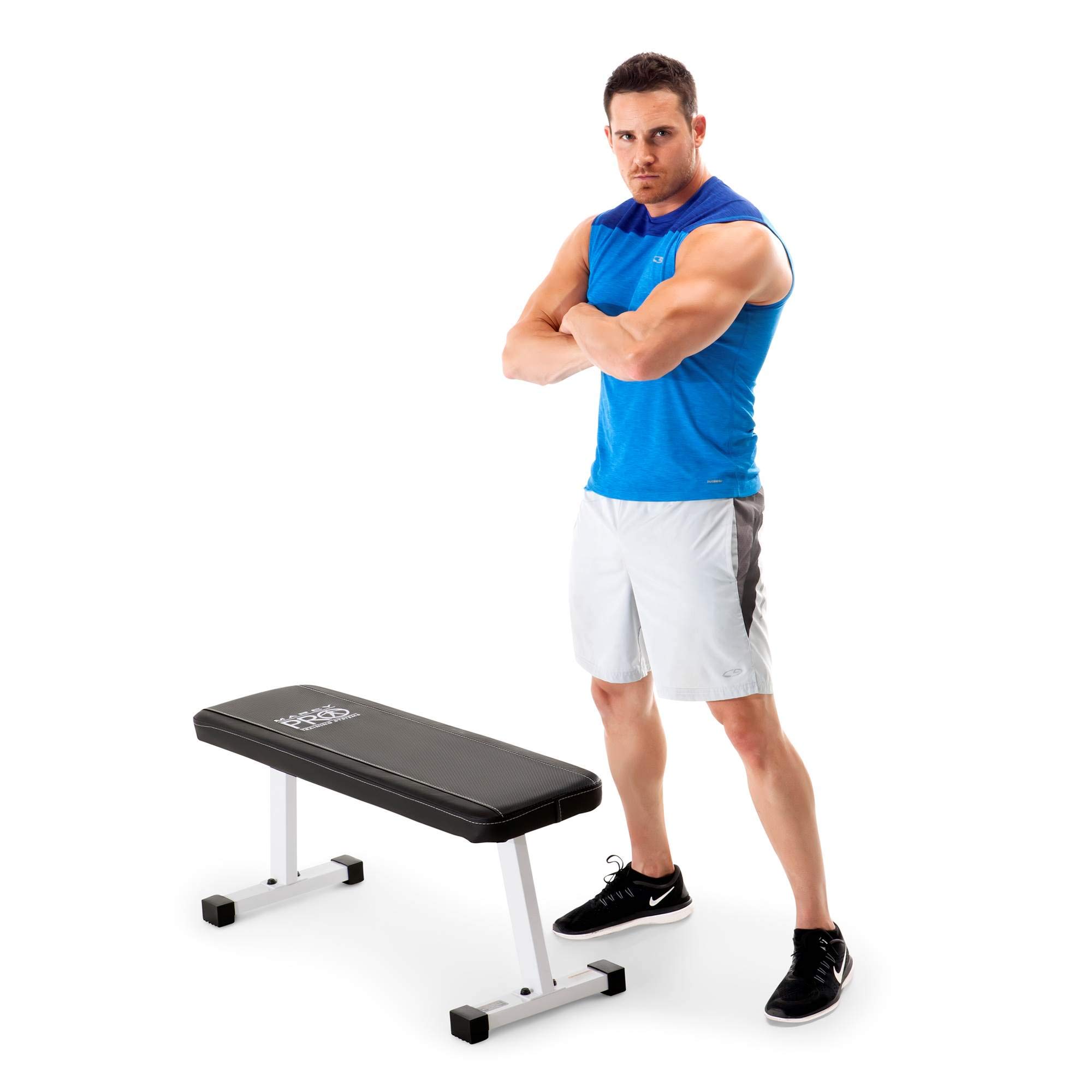 Marcy Flat Utility Weight Bench for Strength Training - 2 Pack Home Gym Equipment for Lifting, Workout & Fitness | Perfect for Home Workouts, Garage Gym & Personal Training
