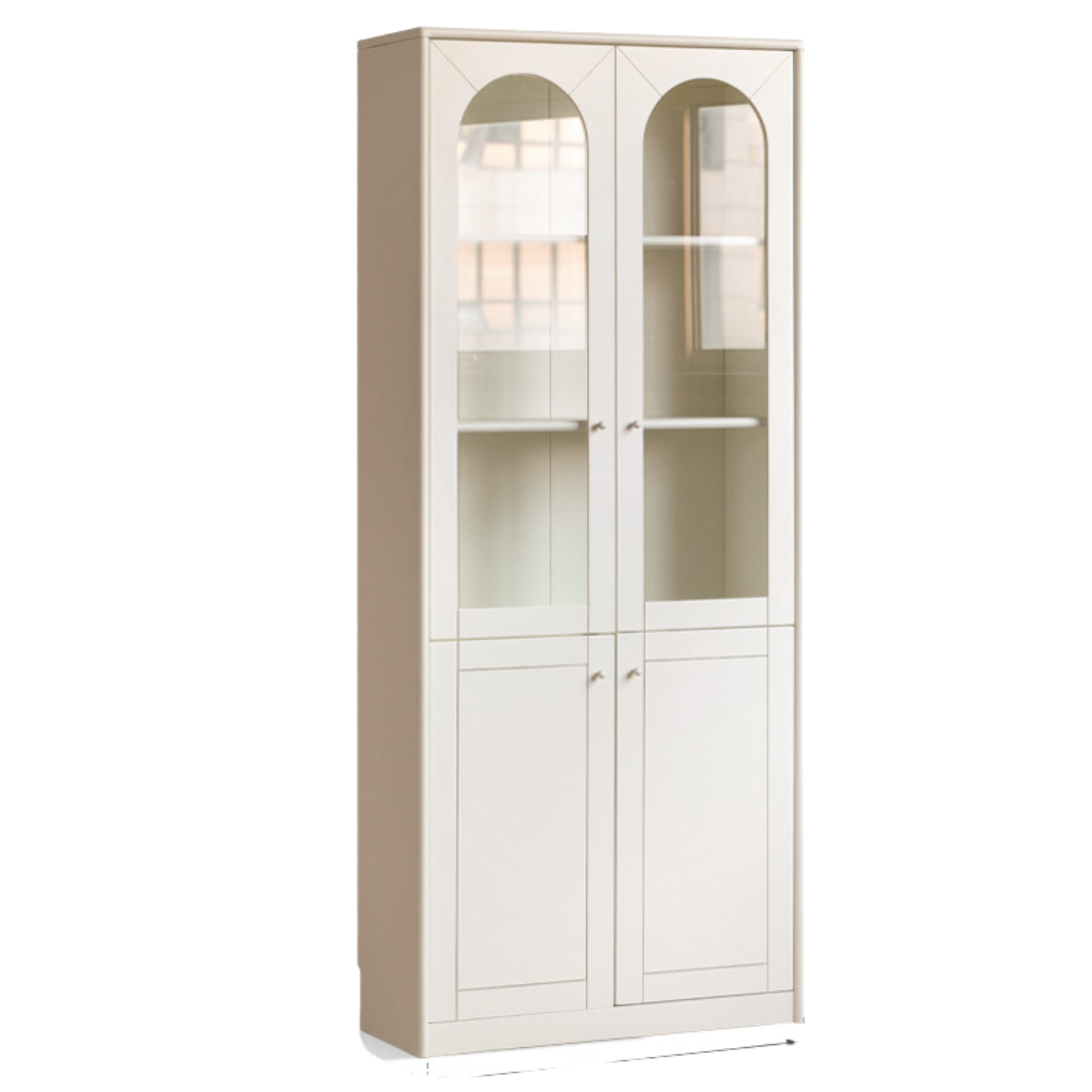 31.5x12.6x74.8 inch/ 80x32x190сm/ Warm white / D semi-display bookcase
