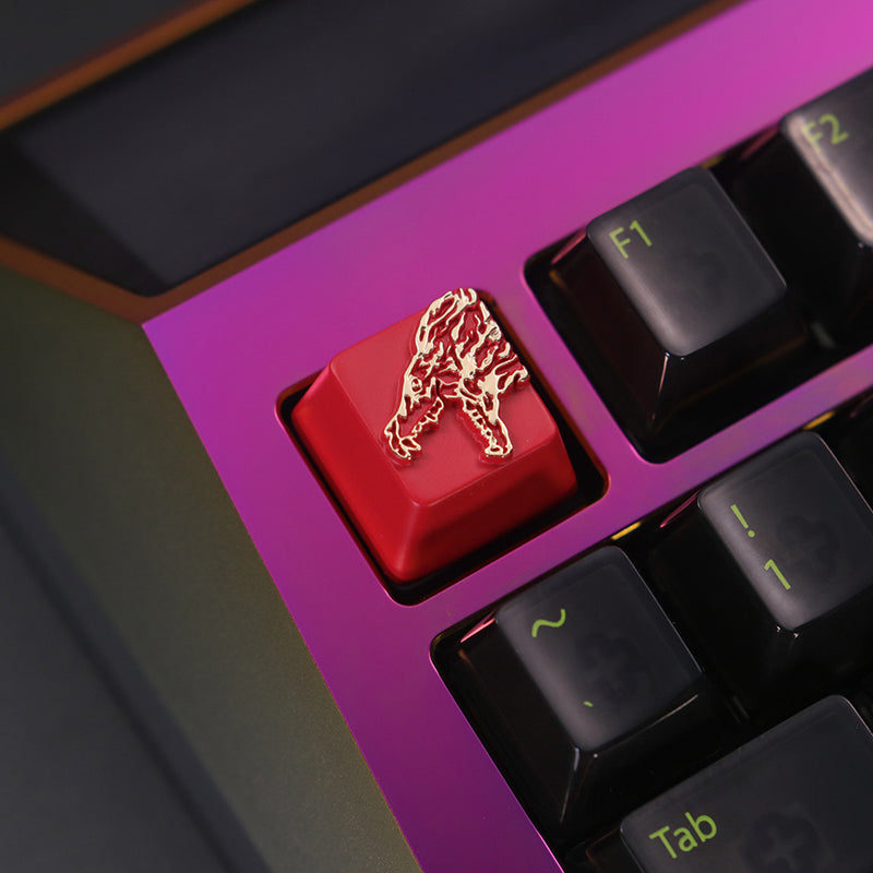 CSGO Counter Strike Gaming Mechanical Keyboard - Zinc Aluminum Alloy Metal Frame, Gold Personalized Keycaps for Pro Gamers | Perfect for FPS Gaming & Esports Tournaments