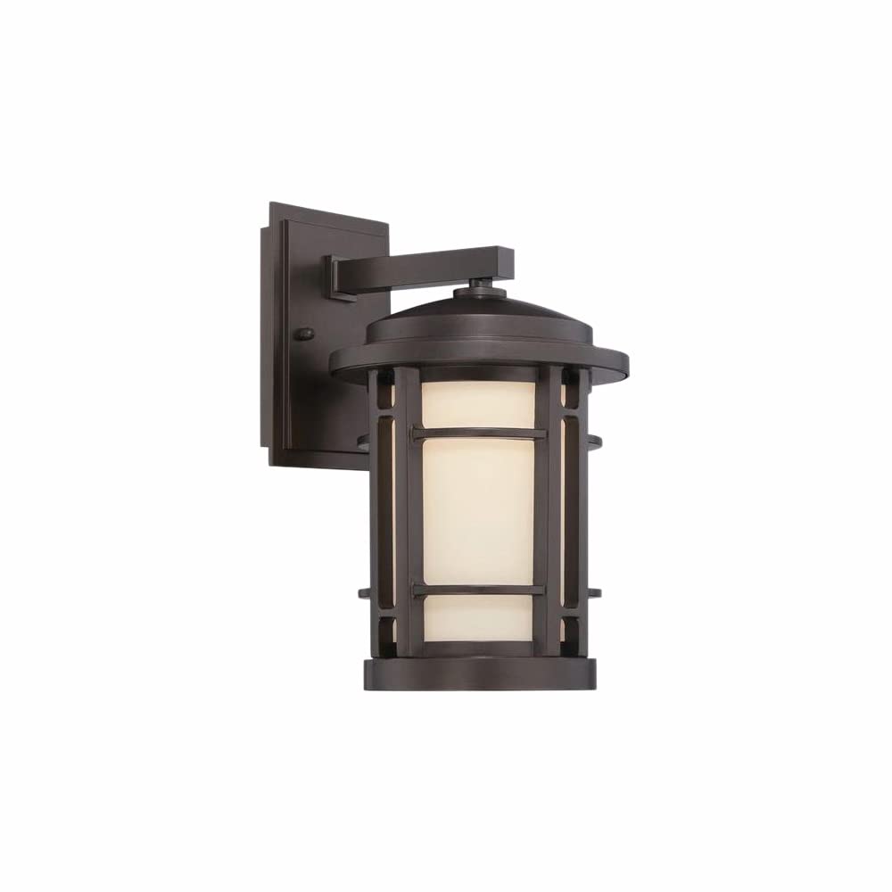 Designers Fountain LED22421-BNB 7-Inch LED Wall Lantern in Burnished Bronze - Outdoor Lighting for Porch, Patio & Garden Decor