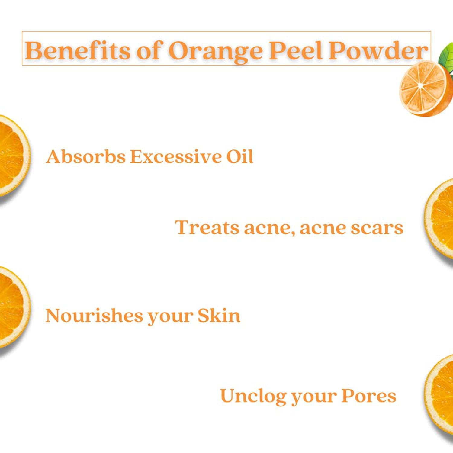Oilanic 100% Pure Natural Orange Peel Powder for Skin & Hair Care - 2 Pack (200g Each) | Brightening Face Mask, Exfoliating Scrub & Hair Growth Treatment