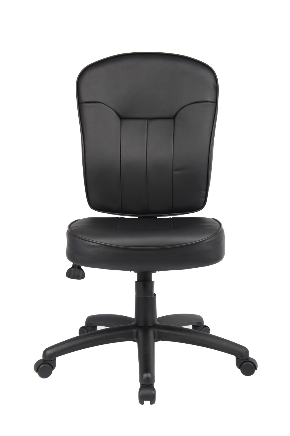 Premium Armless Leather Task Chair - Ergonomic Office Chair for Home & Workspace (Models B1560, B1562, B1563) | Ideal for Small Spaces, Conference Rooms & Modern Workstations