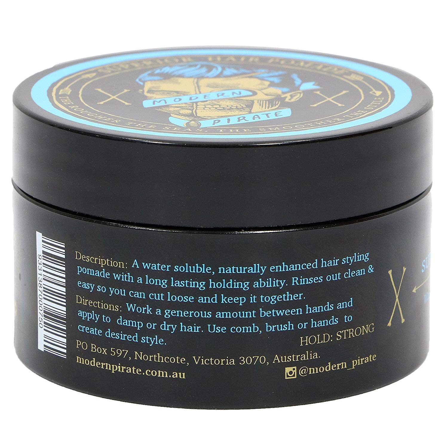 Superior Hair Pomade 3.4 oz - Medium Strong Hold & Medium Shine - Water Soluble & Naturally Enhanced - Perfect for Everyday Styling & Special Occasions