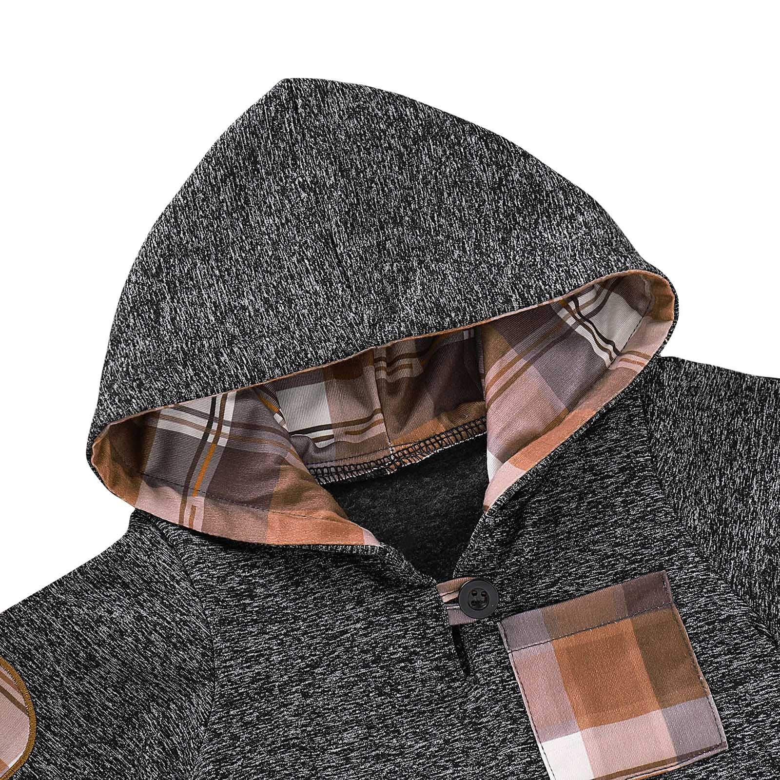 AmzBarley Baby Boy Winter Outfit Set - Plaid Long Sleeve Hoodie & Sweatpants | Warm Fleece-Lined Sweatsuit for Boys 0-24 Months | Cozy Winter Clothes for Playdates & Outdoor Activities