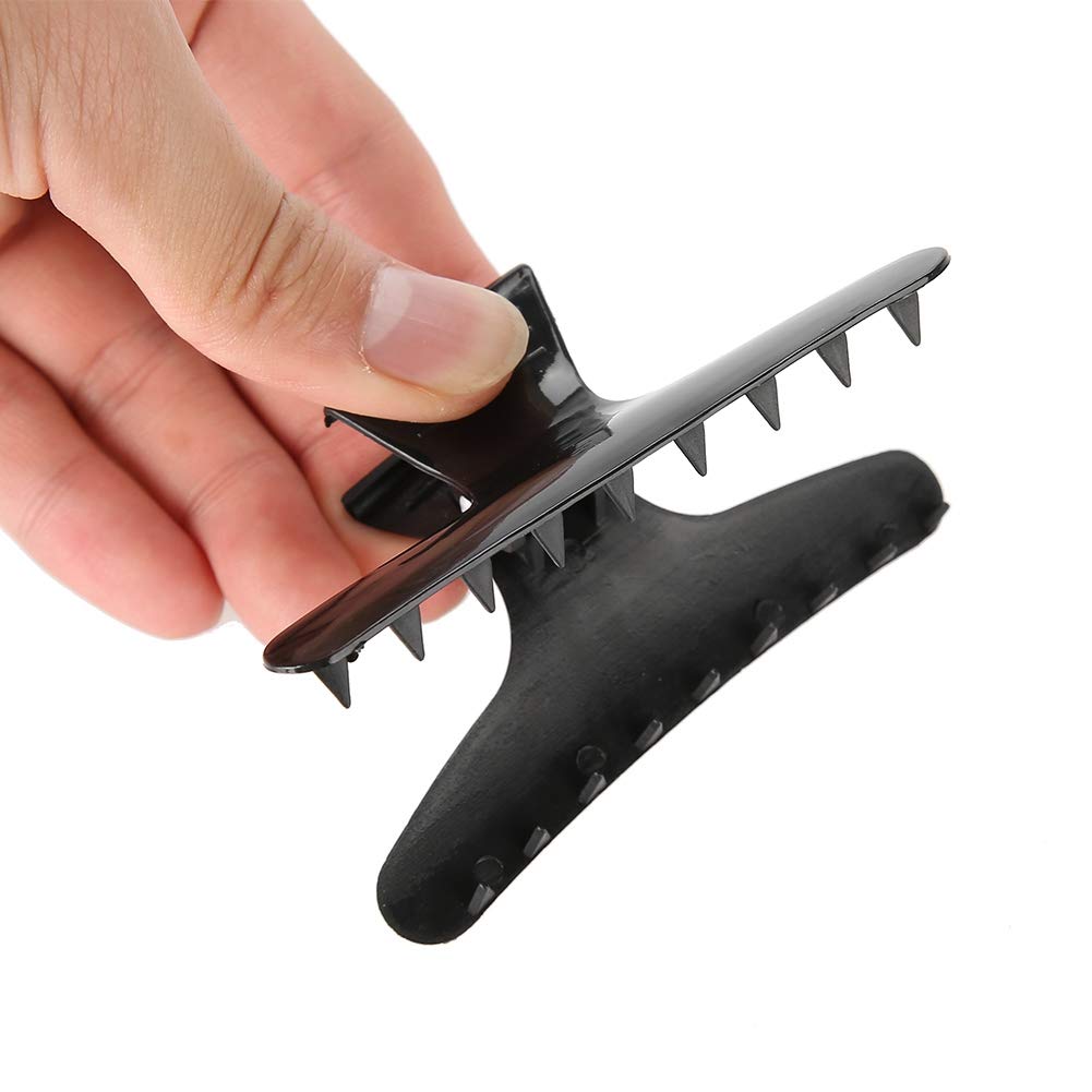 12Pcs Black Butterfly Hair Clips for Styling - Sectioning & Coloring Hair Claw Clamps - Professional Hairdressing Tools for Cutting & Styling - Perfect for Women's Salon, Home Hair Care & DIY Hairstyling