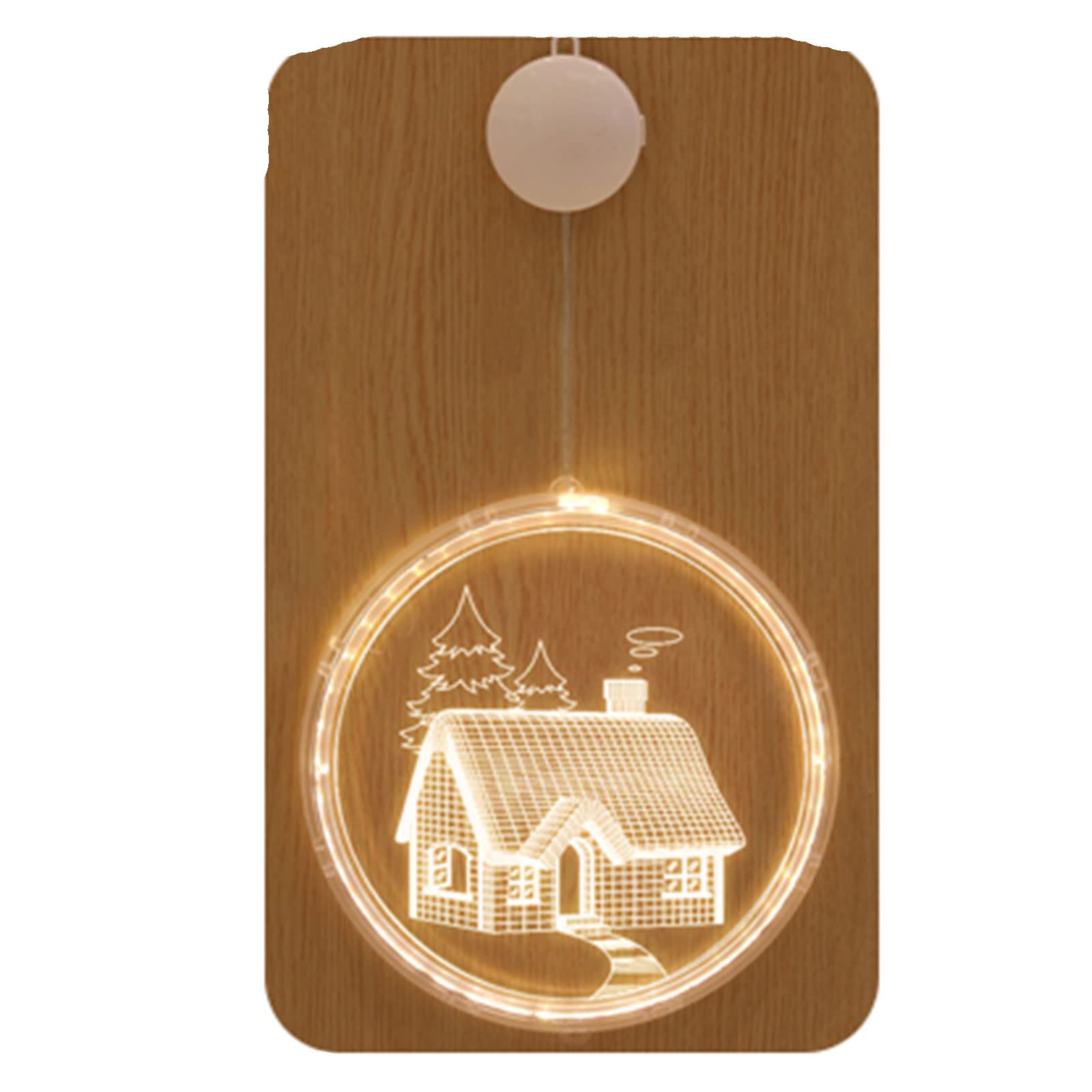 LED Christmas Hanging Lights with Suction Cups - Window Decorations & Holiday Pendants for Festive Home Decor (Set of 4) - Perfect for Indoor Holiday Lighting, Christmas Tree Accents, and Seasonal Party Decor