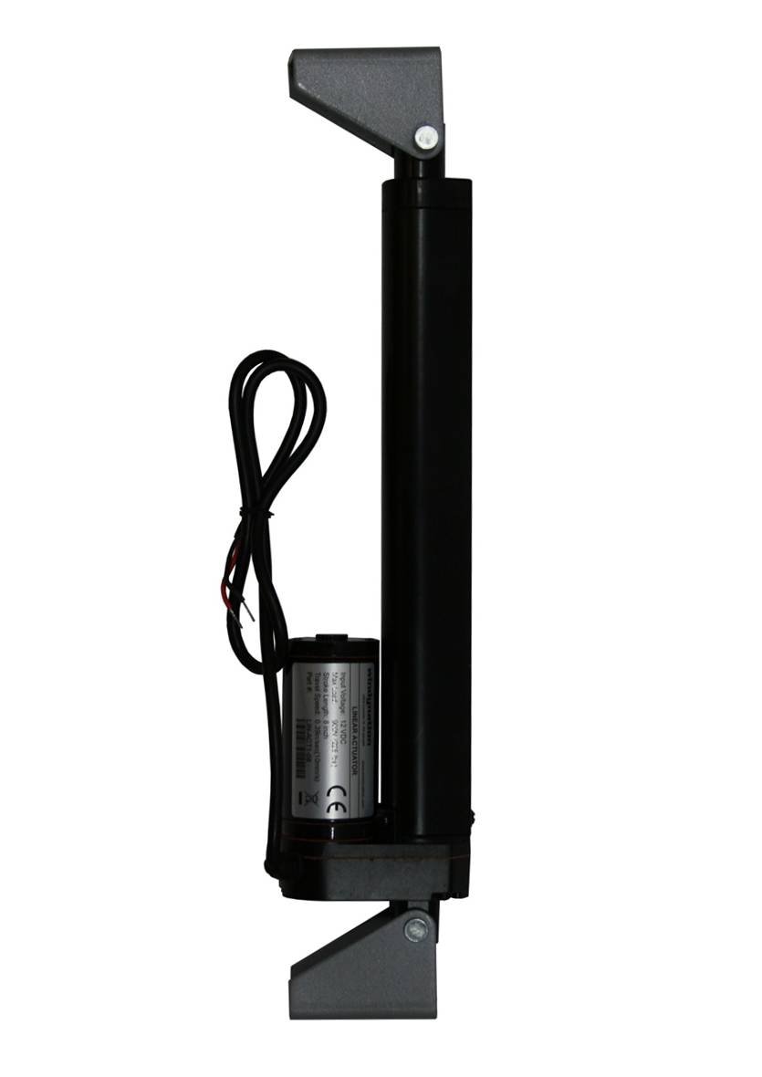 WindyNation 12V Linear Actuator Kit with Power Supply, DPDT Switch & Mounting Brackets - 8 Inch Stroke, Momentary Control for Home Automation, RV, Marine & Industrial Applications