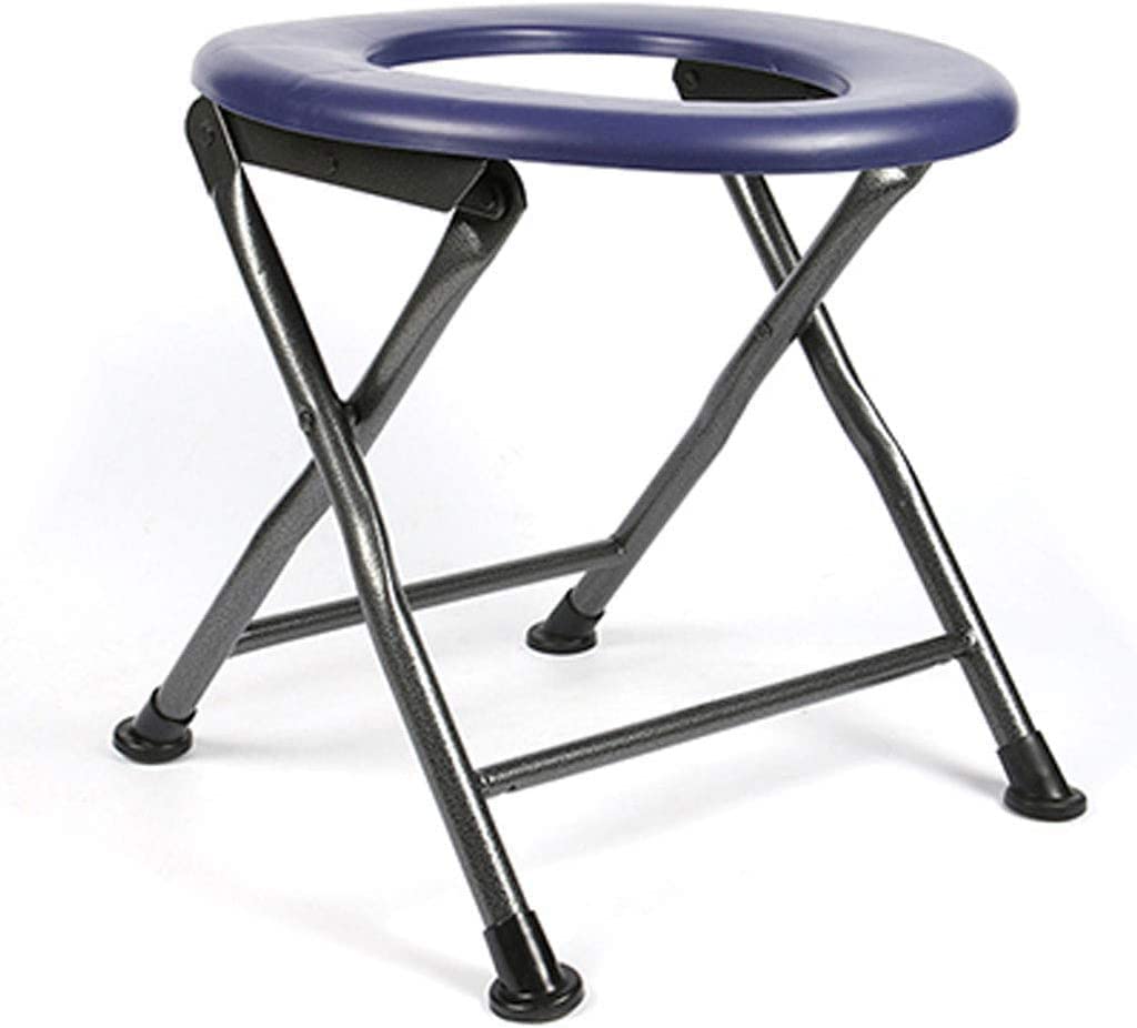 QINAIDI Folding Commode Chair - Portable Toilet Seat for Elderly, Pregnant Women & Disabled Adults - Lightweight Mobility Aid for Home Care, Hospital & Travel Use
