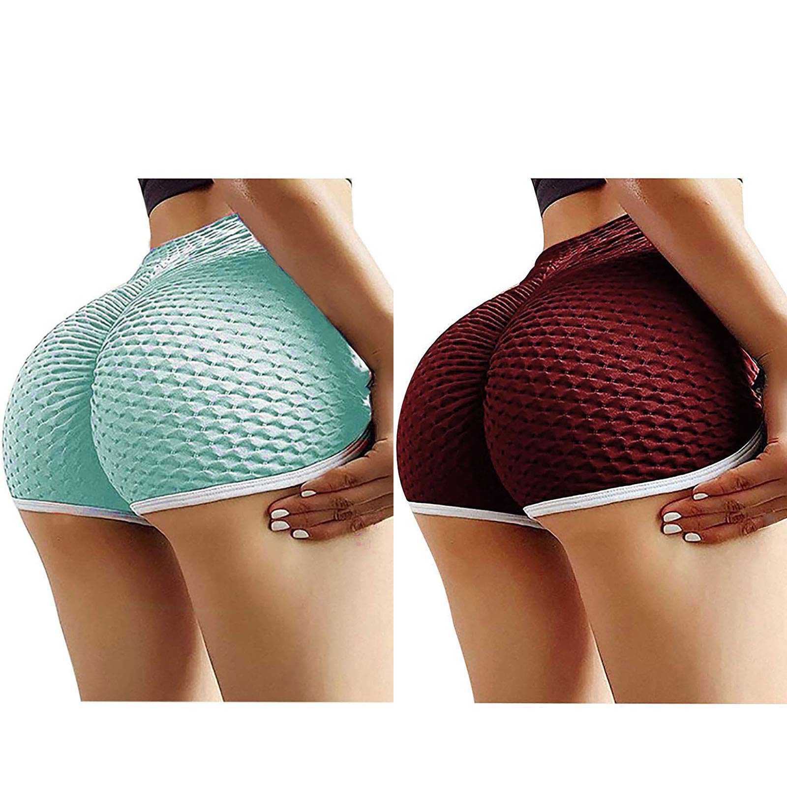 Women's Denim Shorts & 2-Piece Basic Slip Bike Shorts - High Waist Compression Workout Leggings, Yoga Shorts Pants for Athletic Sports & Activewear | Perfect for Gym, Running, Cycling & Yoga