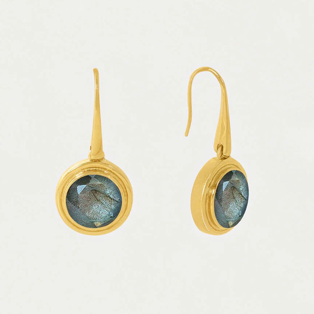 Dean Davidson Mini Signet Gemstone Drop Earrings - Sterling Silver Dangle Earrings for Women, Gift for Her | Perfect for Weddings, Parties & Special Occasions