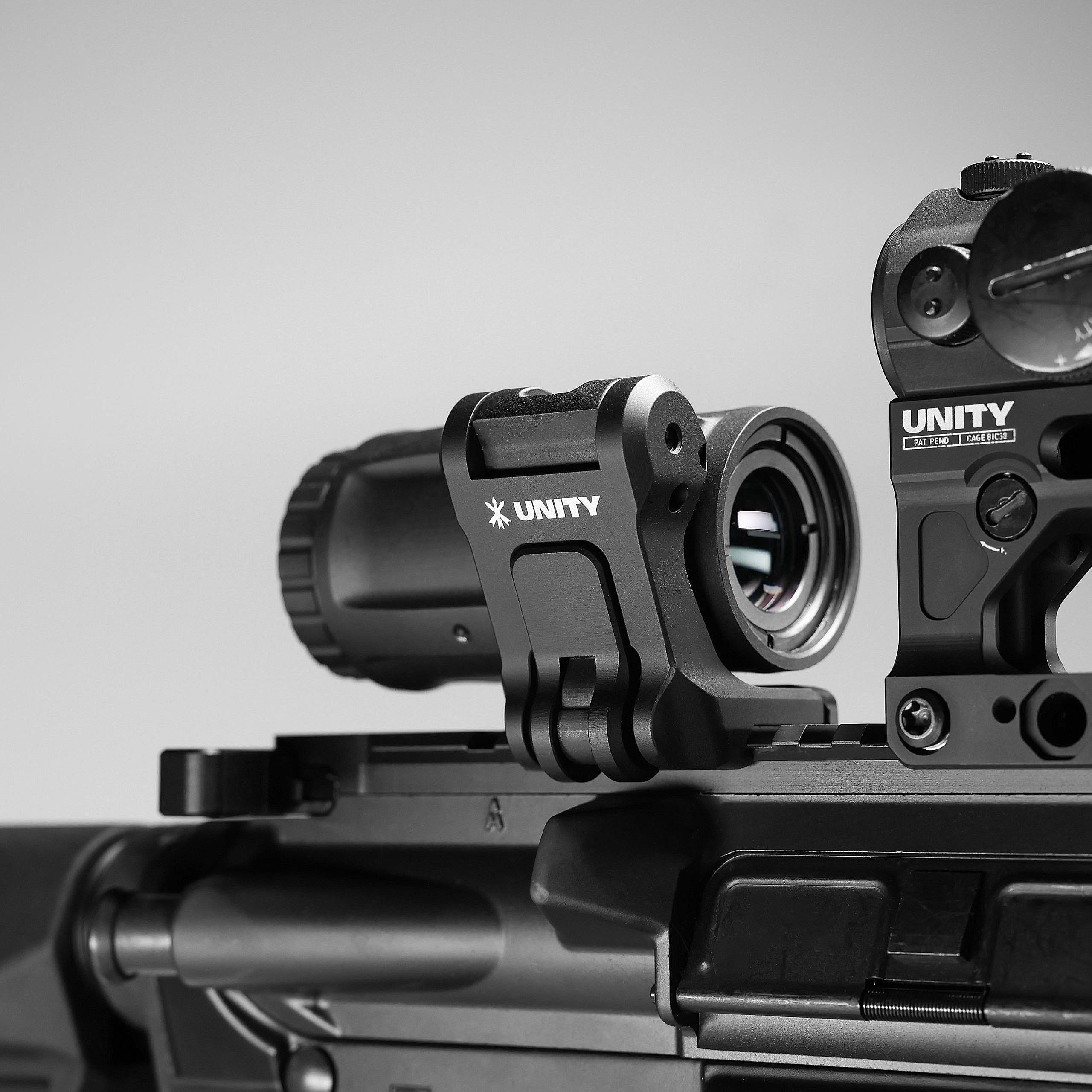 Unity Tactical FAST FTC 4X Magnifier - Red Dot Sight Compatible Scope for AR-15 & Rifle Accessories | Perfect for Hunting, Tactical Training & Home Defense