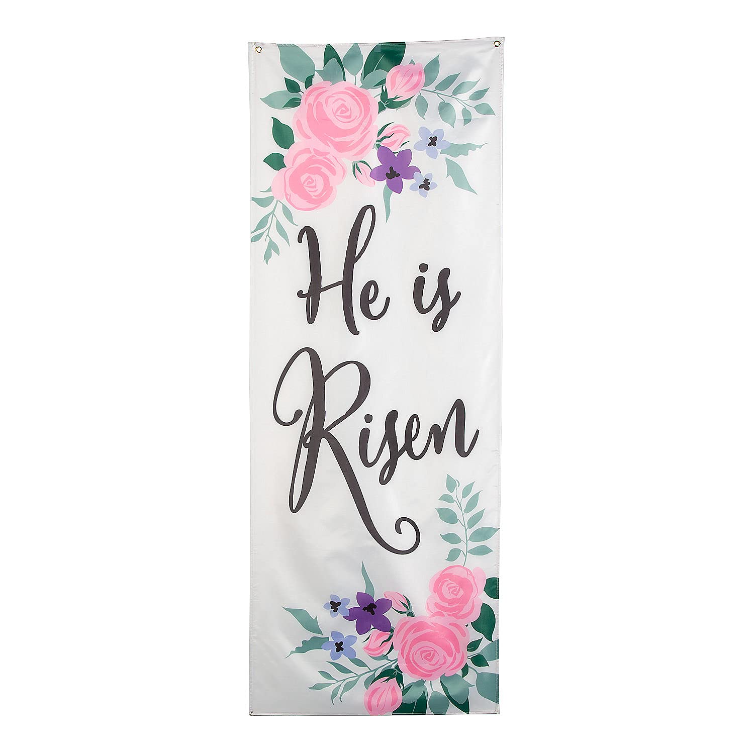 He is Risen Easter Bunting - Religious Easter Home Decor - 1 Piece - Perfect for Church, Easter Party & Spring Home Decoration