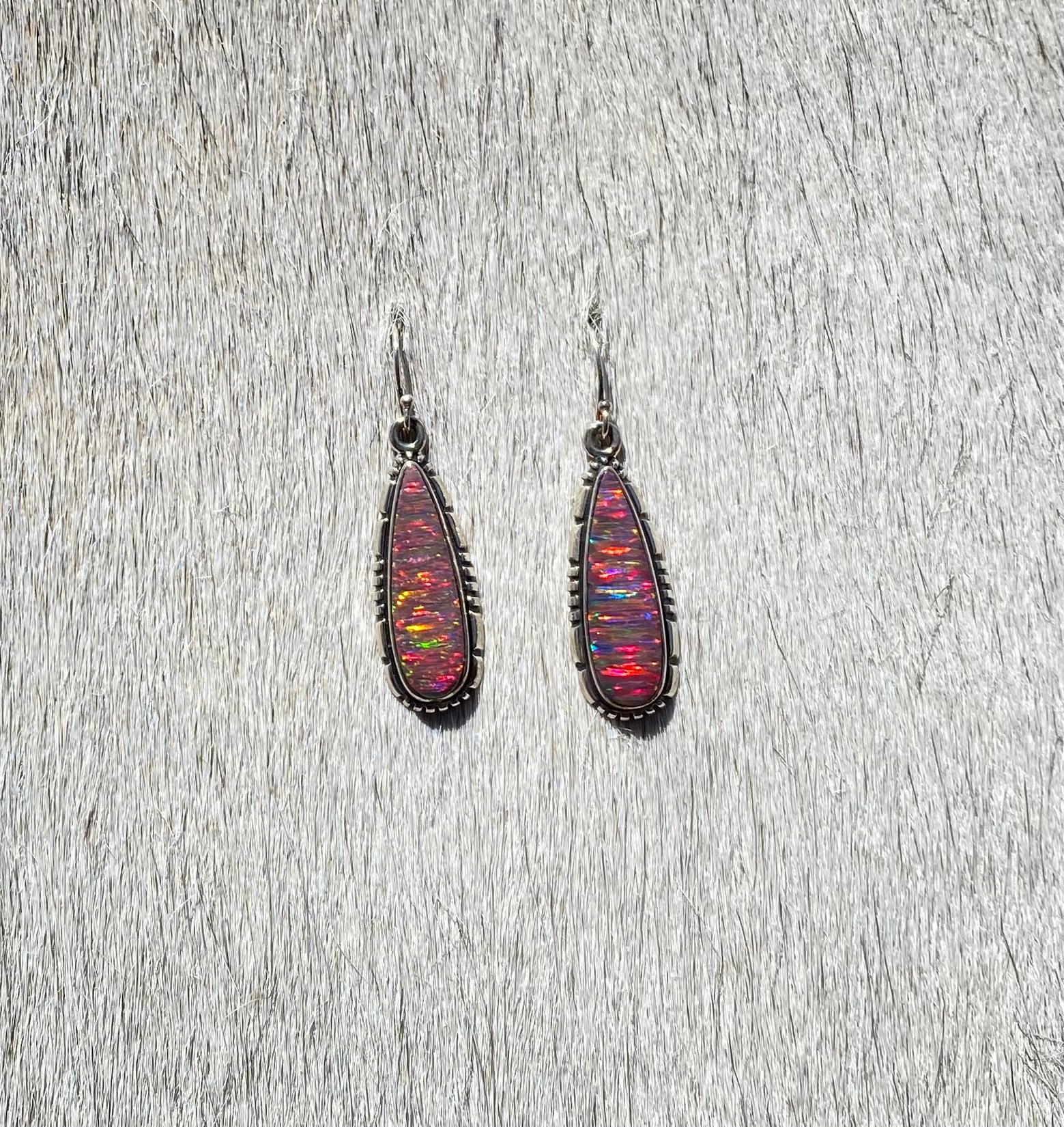 Stunning Red Opalite Earrings for Women – Handmade Dangle Hoop Earrings with Sterling Silver Hooks | Perfect for Parties, Weddings & Everyday Wear