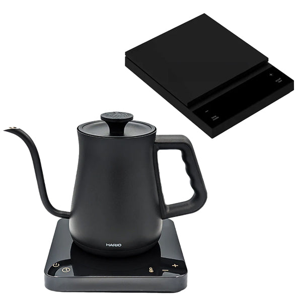 Hario Alpha Kettle Bundle - Premium Japanese Pour Over Coffee Kettle with Temperature Control for Home Baristas & Coffee Enthusiasts | Perfect for Specialty Coffee Brewing, French Press & Pour Over Techniques
