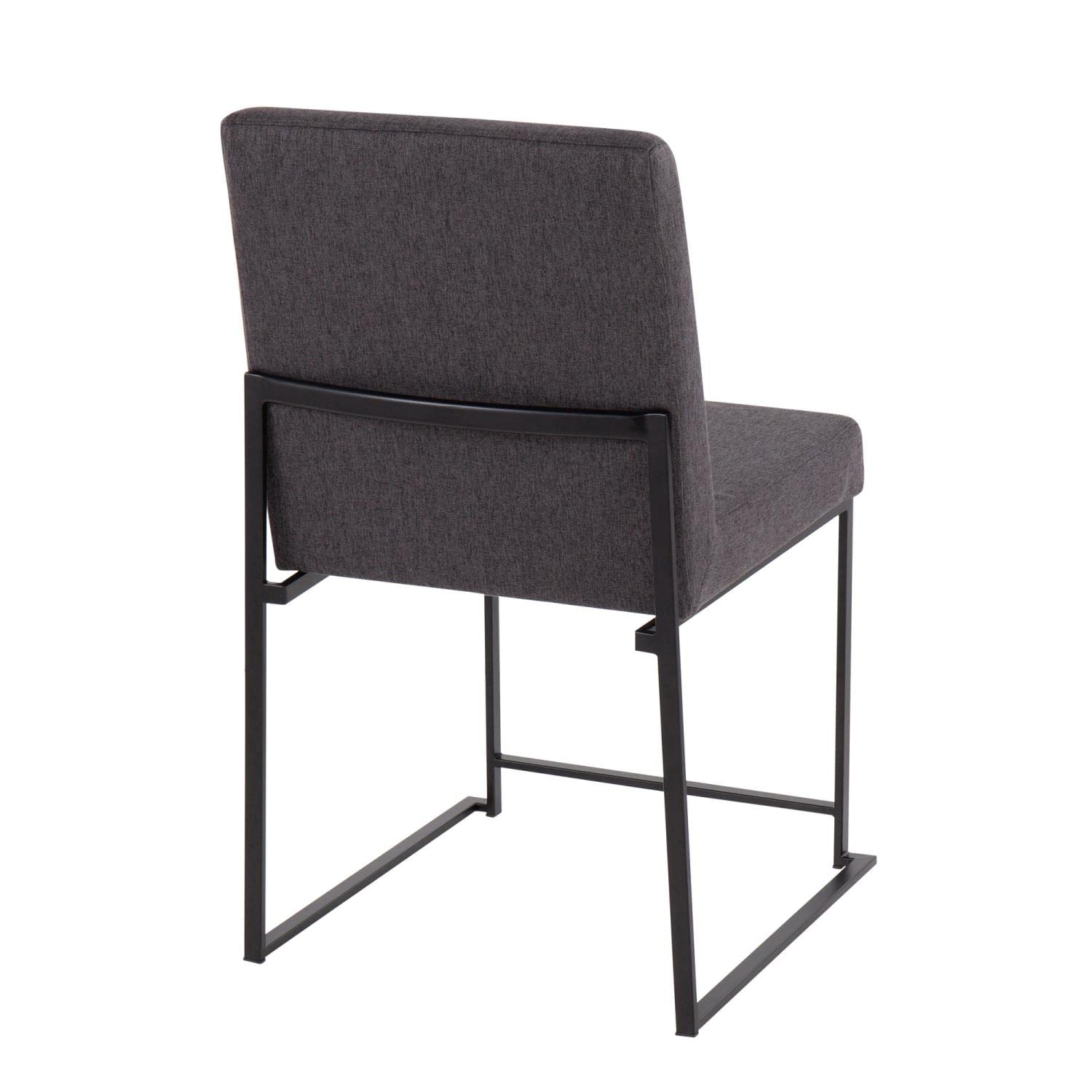 LumiSource High Back Fuji Dining Chair Set of 2 - Modern Upholstered Kitchen Chairs for Dining Table - Comfortable Contemporary Seating for Home, Restaurant & Office Use