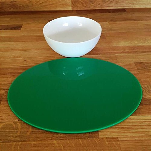 Premium Green Oval Placemats Set of 6 - Large Waterproof Table Mats for Dining Room Decor, Kitchen Table Setting & Holiday Dinner Parties