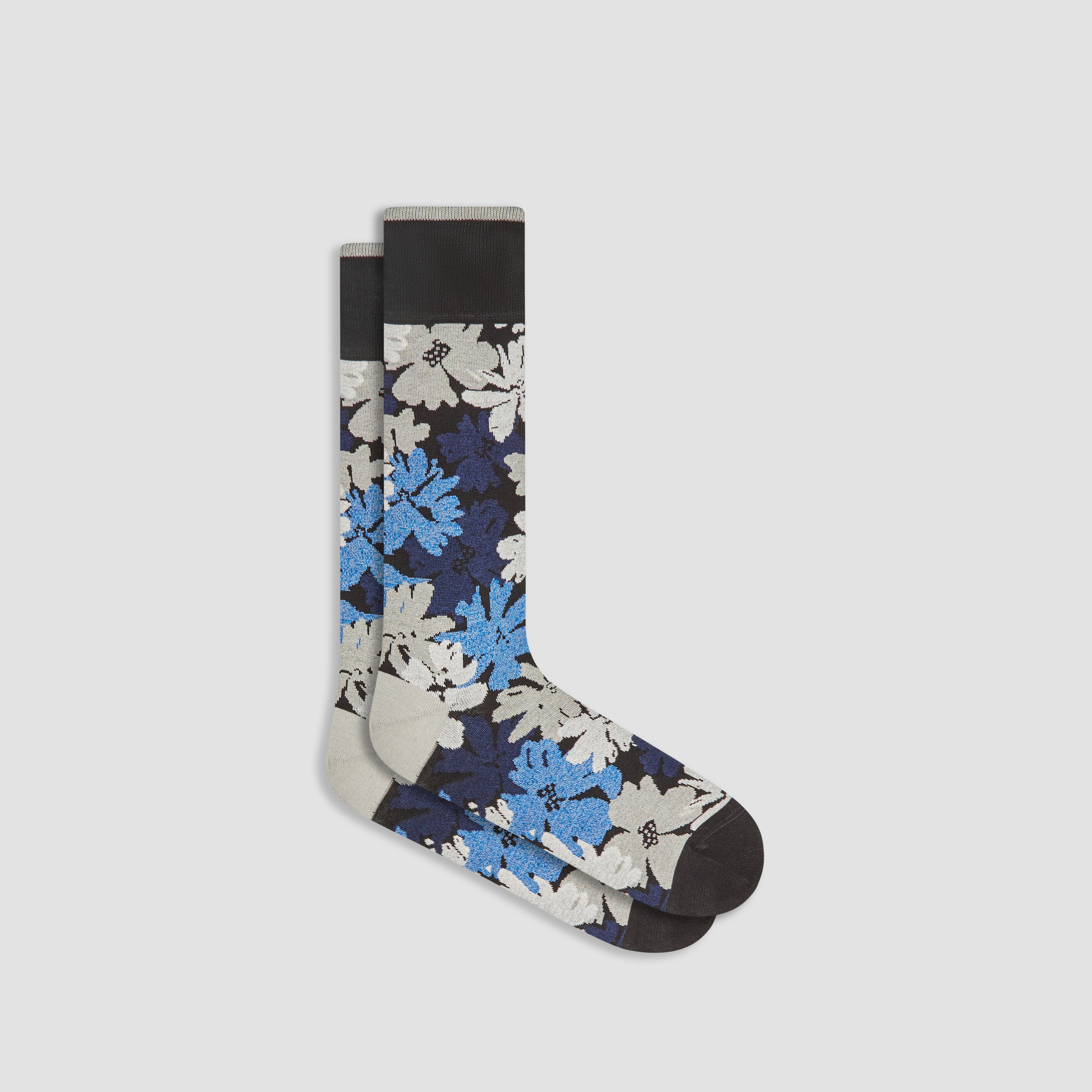 Floral Print Mid Calf Socks for Women - Soft Cotton Blend Comfortable Everyday Socks - Perfect for Spring Outfits, Casual Wear & Gift Giving