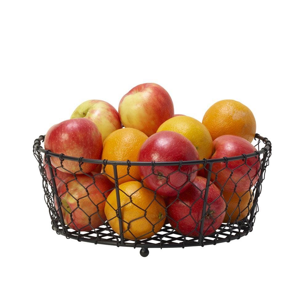 Farmers Market Fresh Fruit Basket - Handwoven Natural Rattan Centerpiece for Kitchen, Dining Table & Home Decor - Perfect for Parties, Gifts & Healthy Snacking