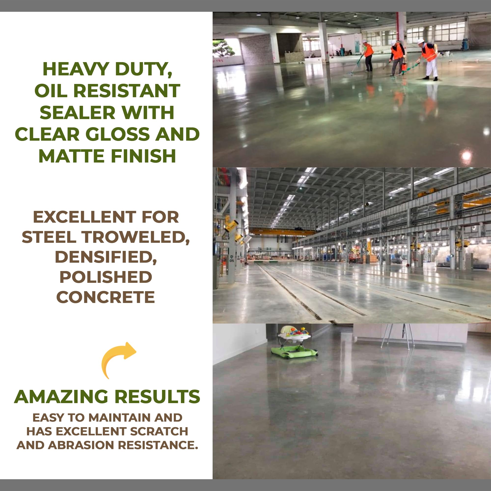 CoverShield U140 Gloss Hard Surface Flooring Sealer - Professional Grade 2-Part Kit (1 Gallon) - Stain & Wear Resistant Protective Coating for Wood, Concrete & Tile Floors - Ideal for High-Traffic Areas, Garages & Commercial Spaces