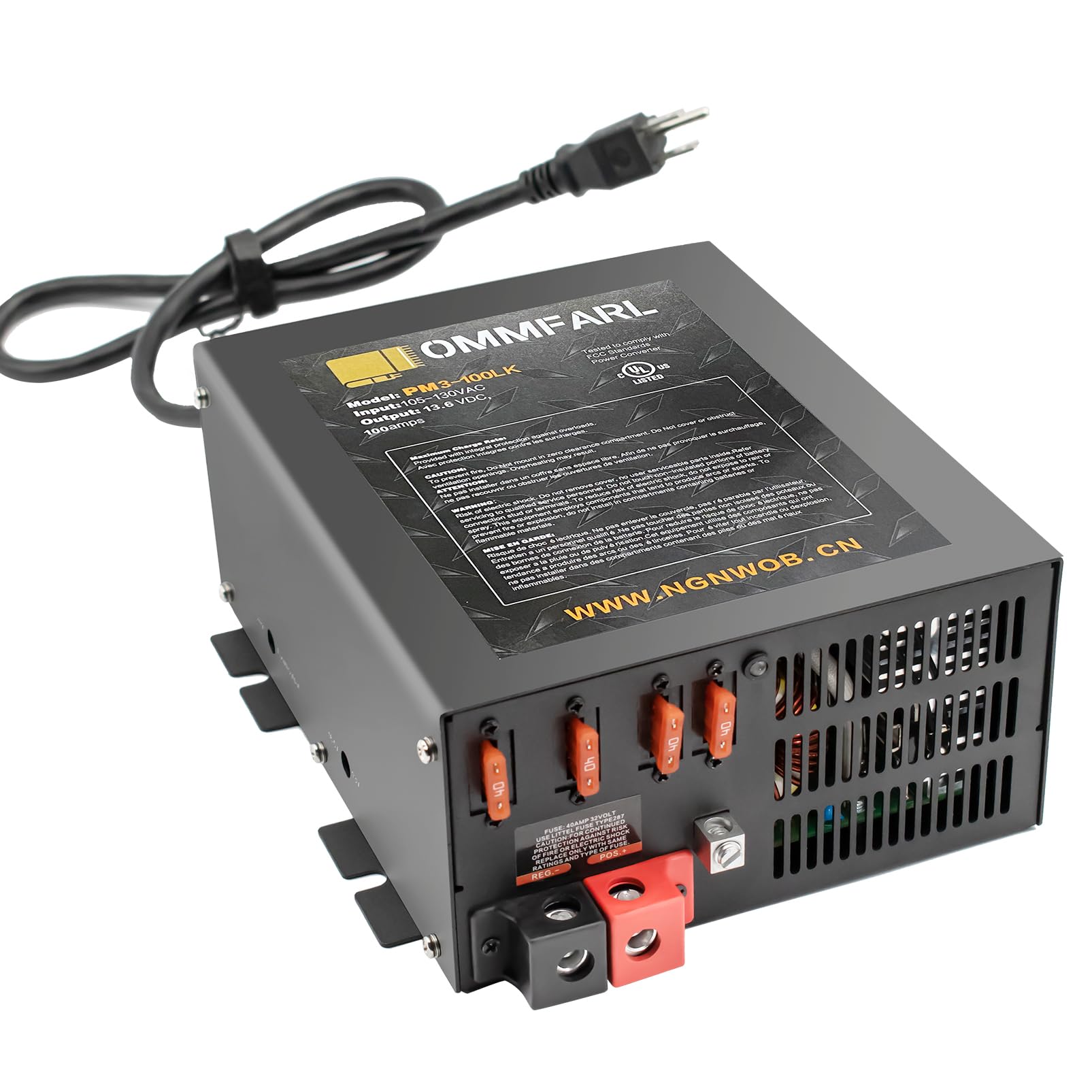 RV Power Converter with Built-in 4-Stage Smart Battery Charger - 100 Amp RV Battery Power Supply for Camping & Travel | Multiple Capacity Options | Charge & Maintain RV Batteries Efficiently