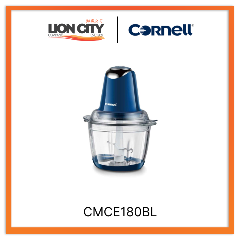 Cornell 1.8L Mini Food Chopper CMCE180BL - Compact Electric Kitchen Appliance for Chopping Vegetables, Nuts & Herbs - Perfect for Meal Prep, Salads & Small Batch Cooking