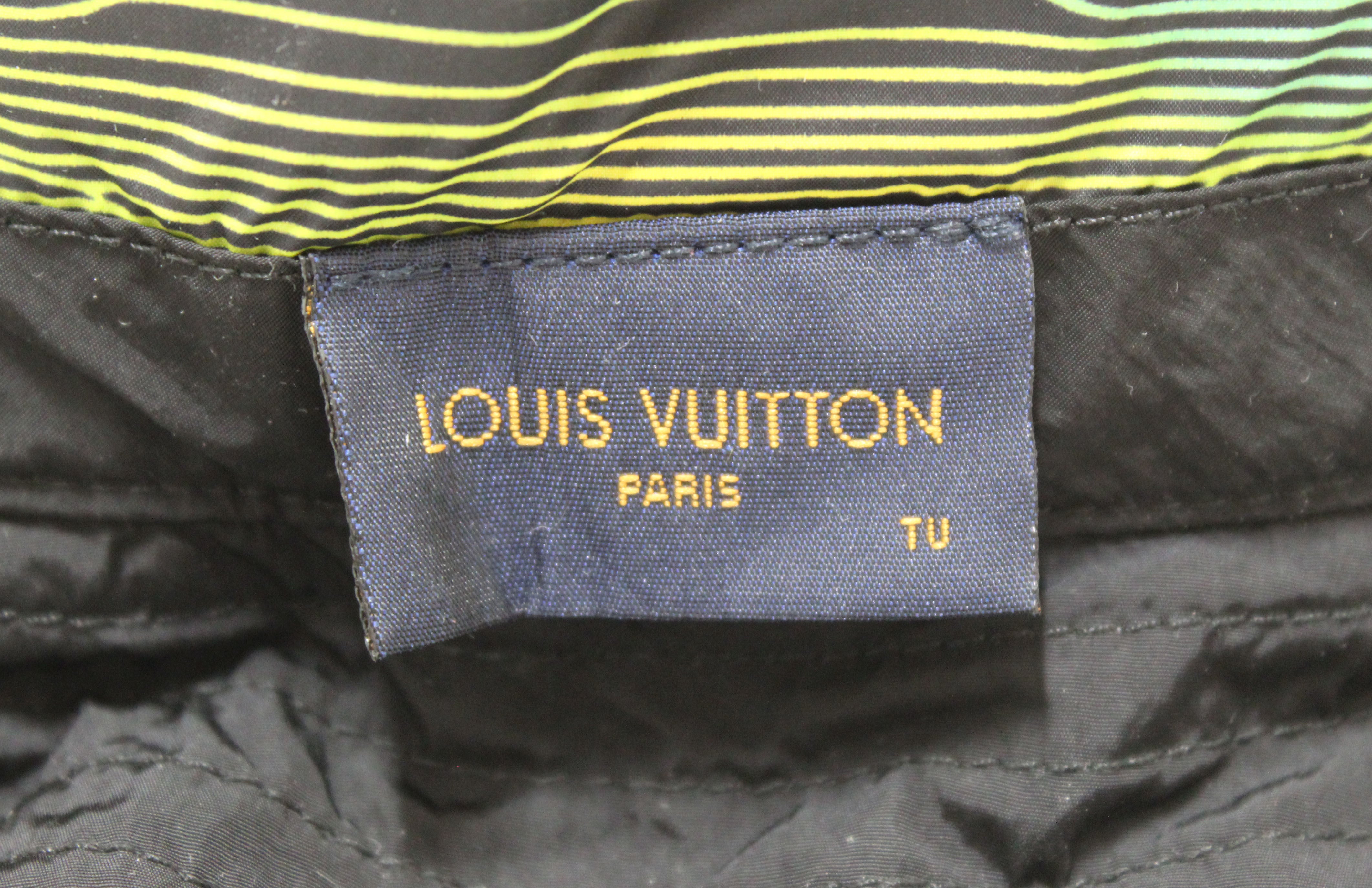 Authentic Louis Vuitton Black Nylon 2054 Packable Bob Hat for Women | Lightweight Travel Cap for Outdoor Activities, Beach & Casual Wear