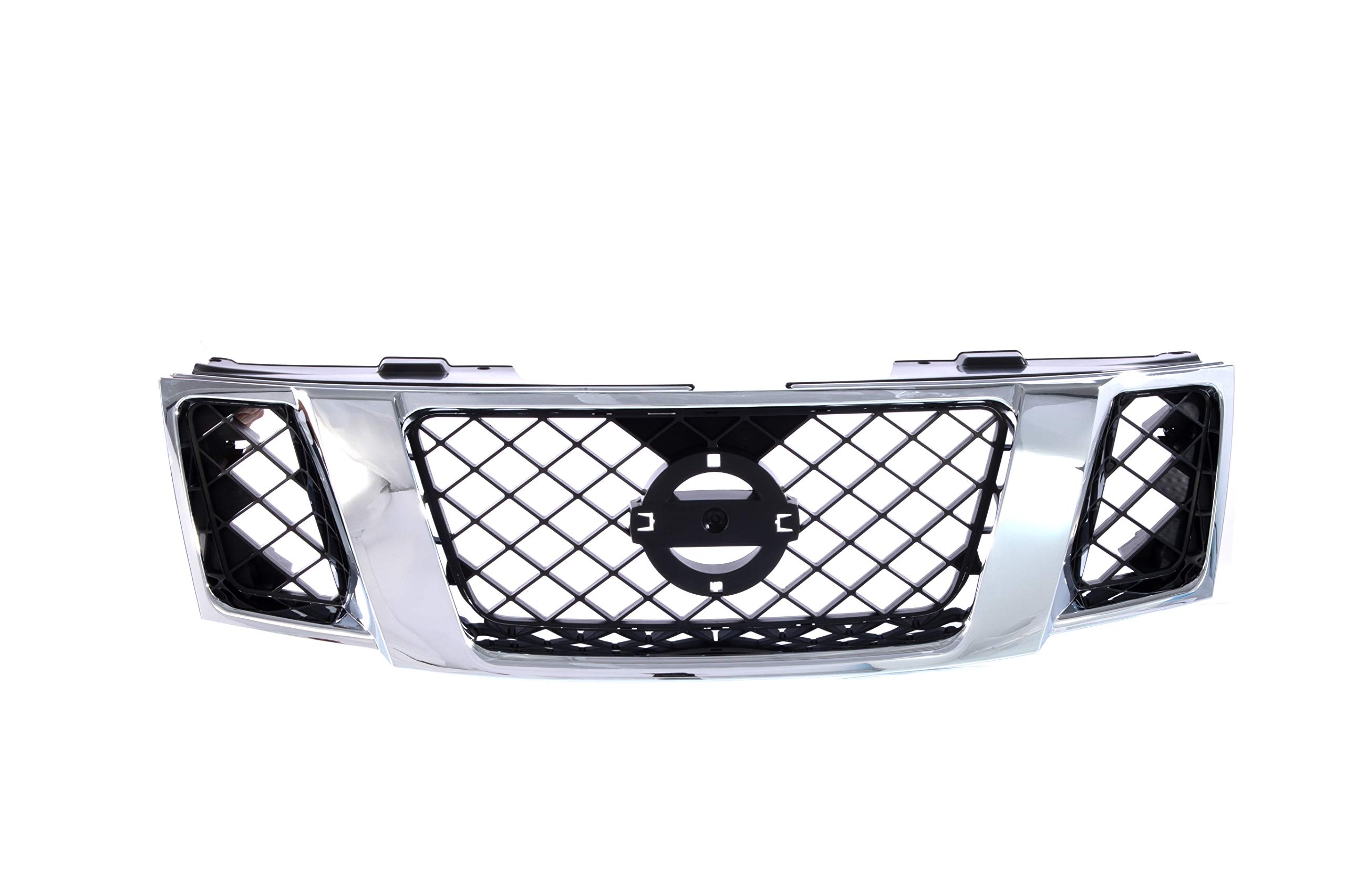 Chrome Black Front Grille Replacement for 2008-2012 Nissan Pathfinder - Perfect Fit, Direct OEM Replacement (Part# 62310ZS00A NI1200251) - Upgrade Your Vehicle's Appearance for Daily Driving & Off-Road Adventures