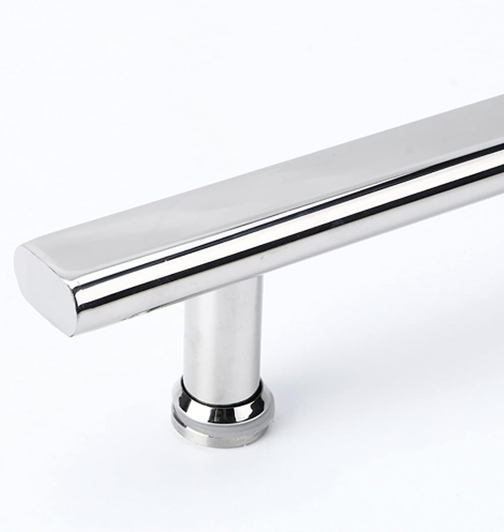 Stainless Steel Push Pull Glass Door Handle - 600mm Full Polished Finish for Bathroom Shower & Cabinet Doors - Durable Door Knob Replacement for Modern Homes