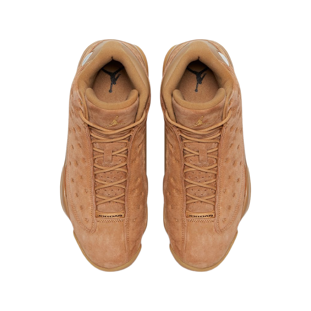Air Jordan 13 Retro OG Wheat Elemental Gold Baroque Brown Gum Sneakers 414571-705 - Men's Basketball Shoes for Streetwear & Casual Outfits