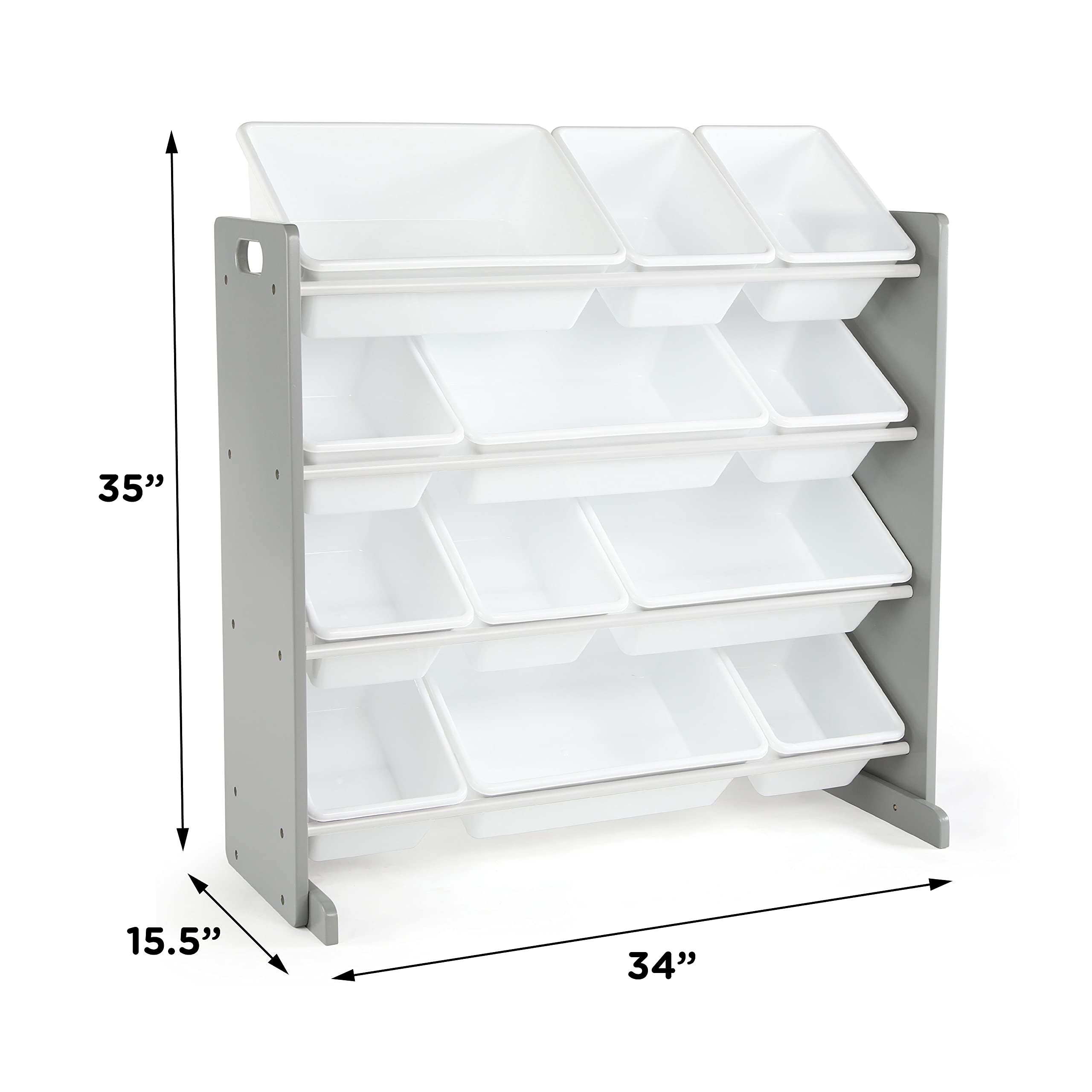 Humble Crew Kids Toy Organizer with Book Rack and Storage Bins - Multifunctional Nursery Storage Solution for Toys, Books & Clothes - Perfect for Playroom, Bedroom & Daycare Organization